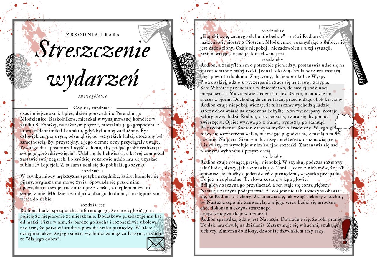 Streszczenie Szczegółowe Zbrodni I Kary