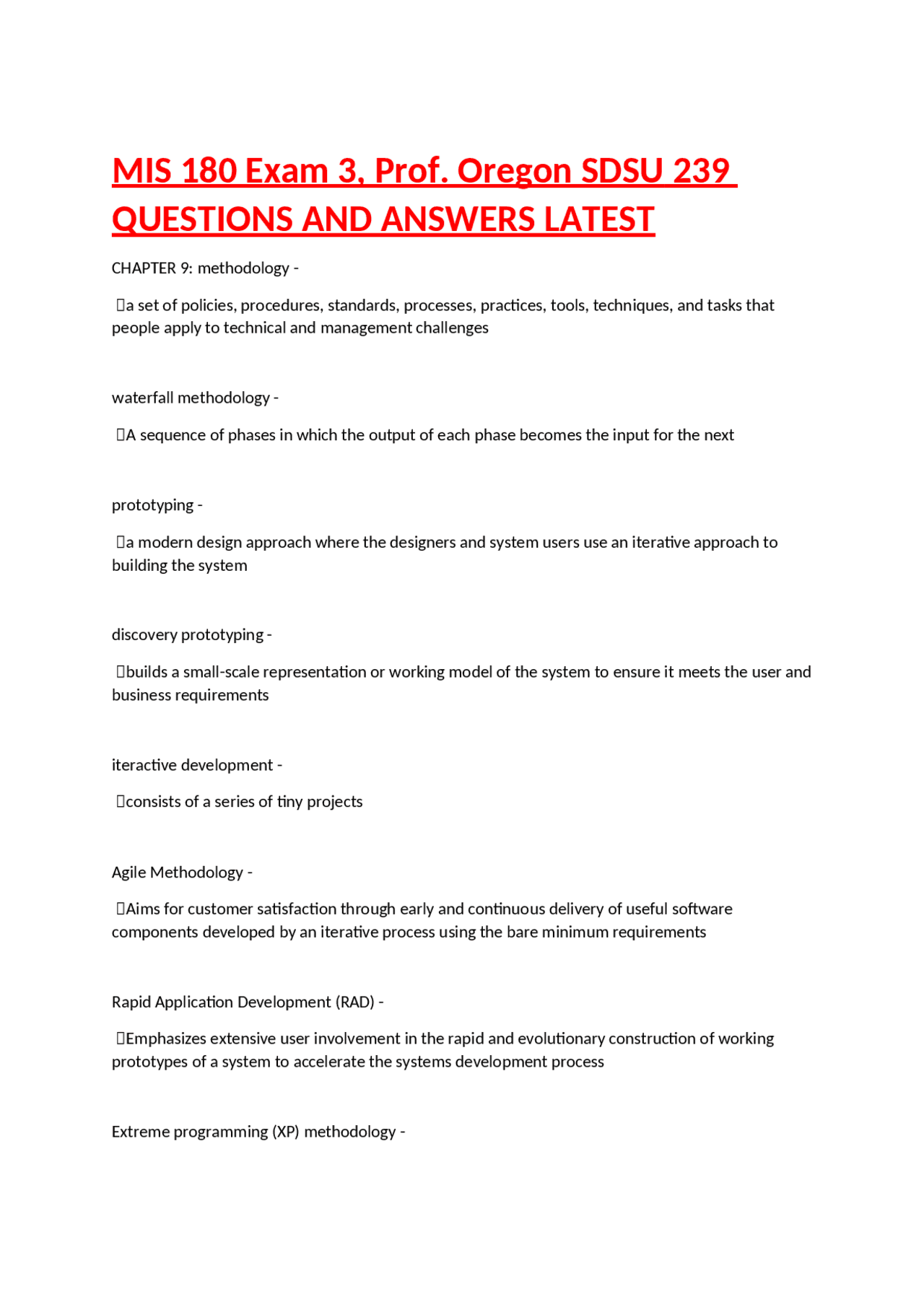 Software Development Methodologies: A Comprehensive Overview | Exams ...