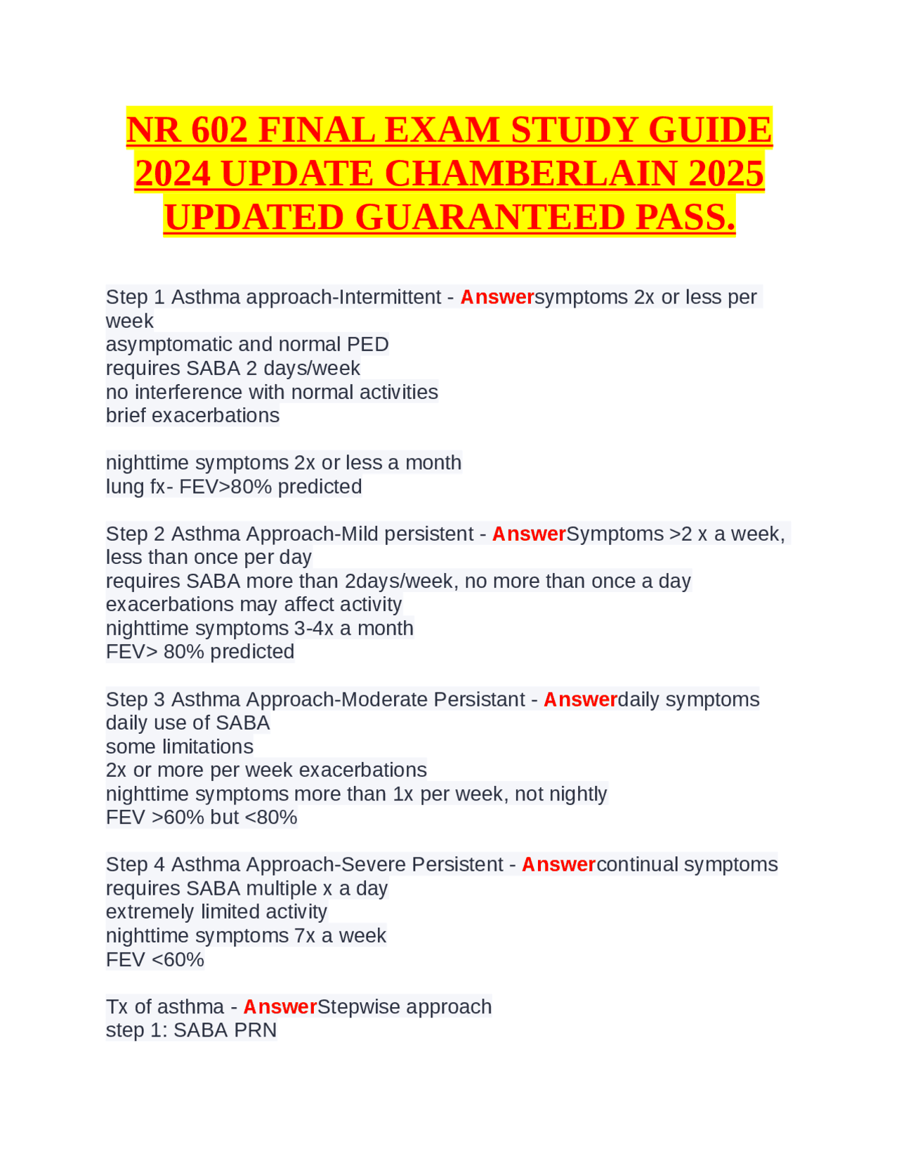 NR 602 Final Exam Study Guide: Comprehensive Review of Key Concepts and ...