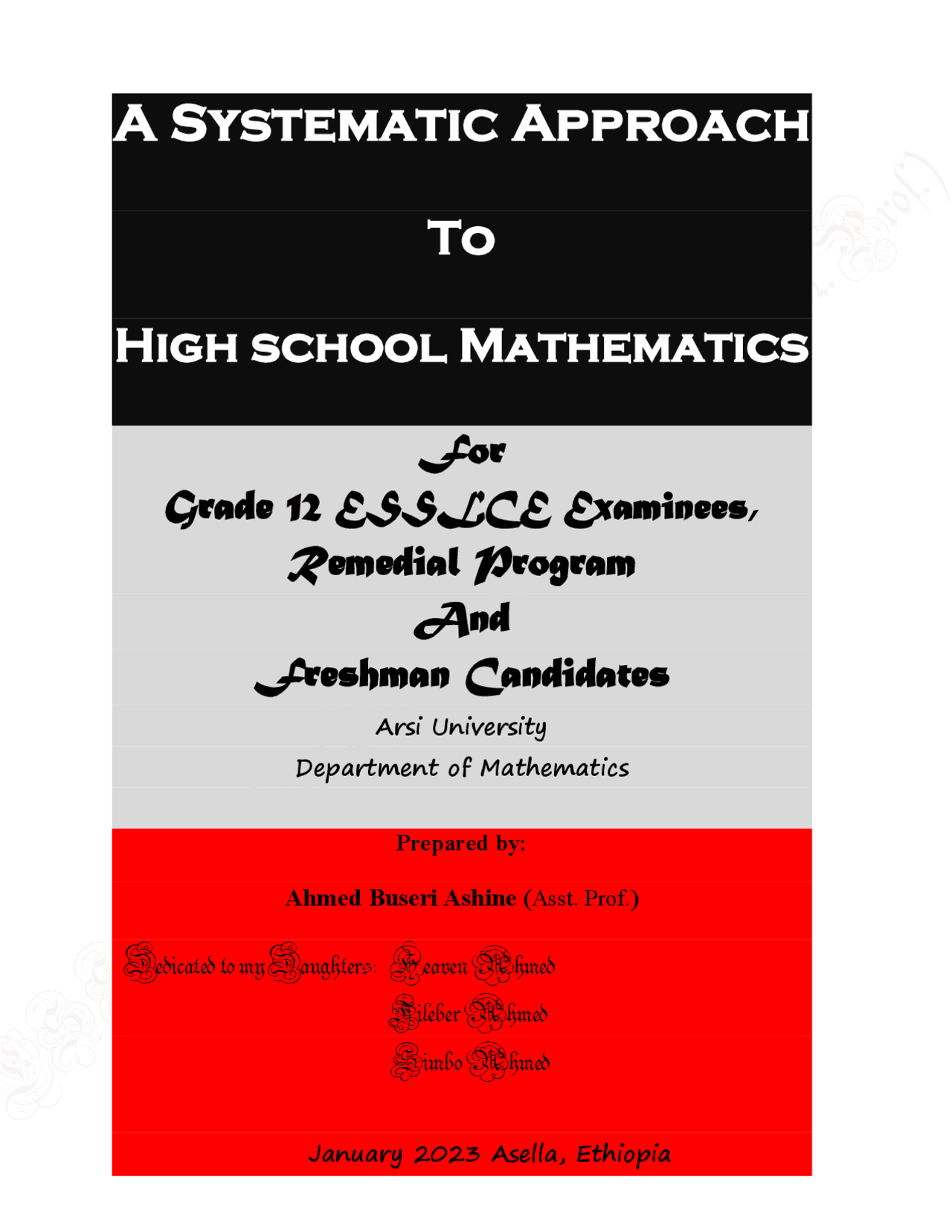 A Systematic Approach to High School Mathematics | Exams Mathematics ...