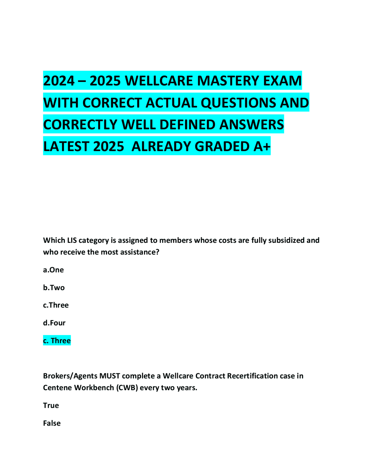 Last Minute Prep: Ace The 2025 Wellcare Act Teleagent Exam - ksk50ti