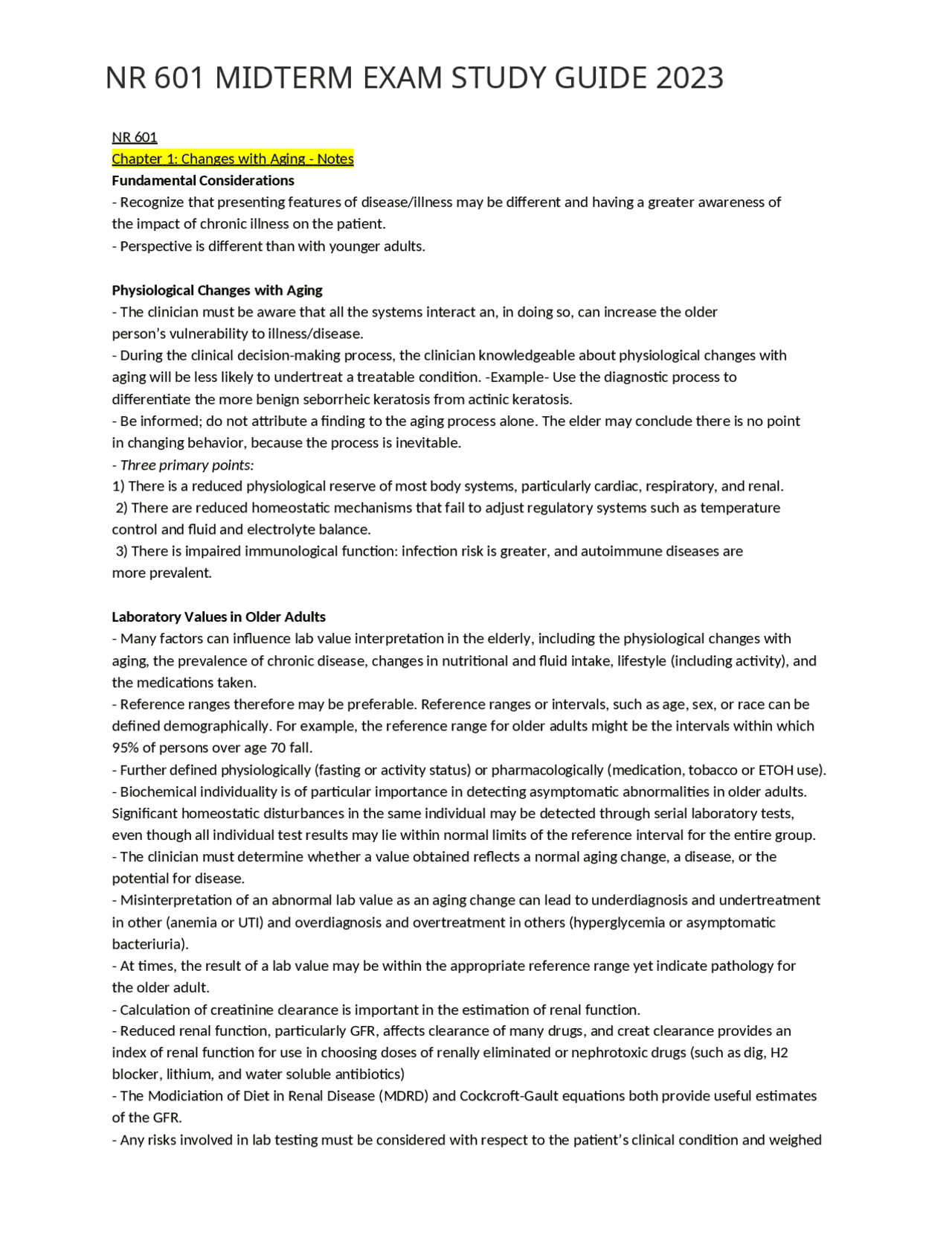 NR 601 MIDTERM EXAM STUDY GUIDE 2023 Latest (1).docx | Exams Nursing ...