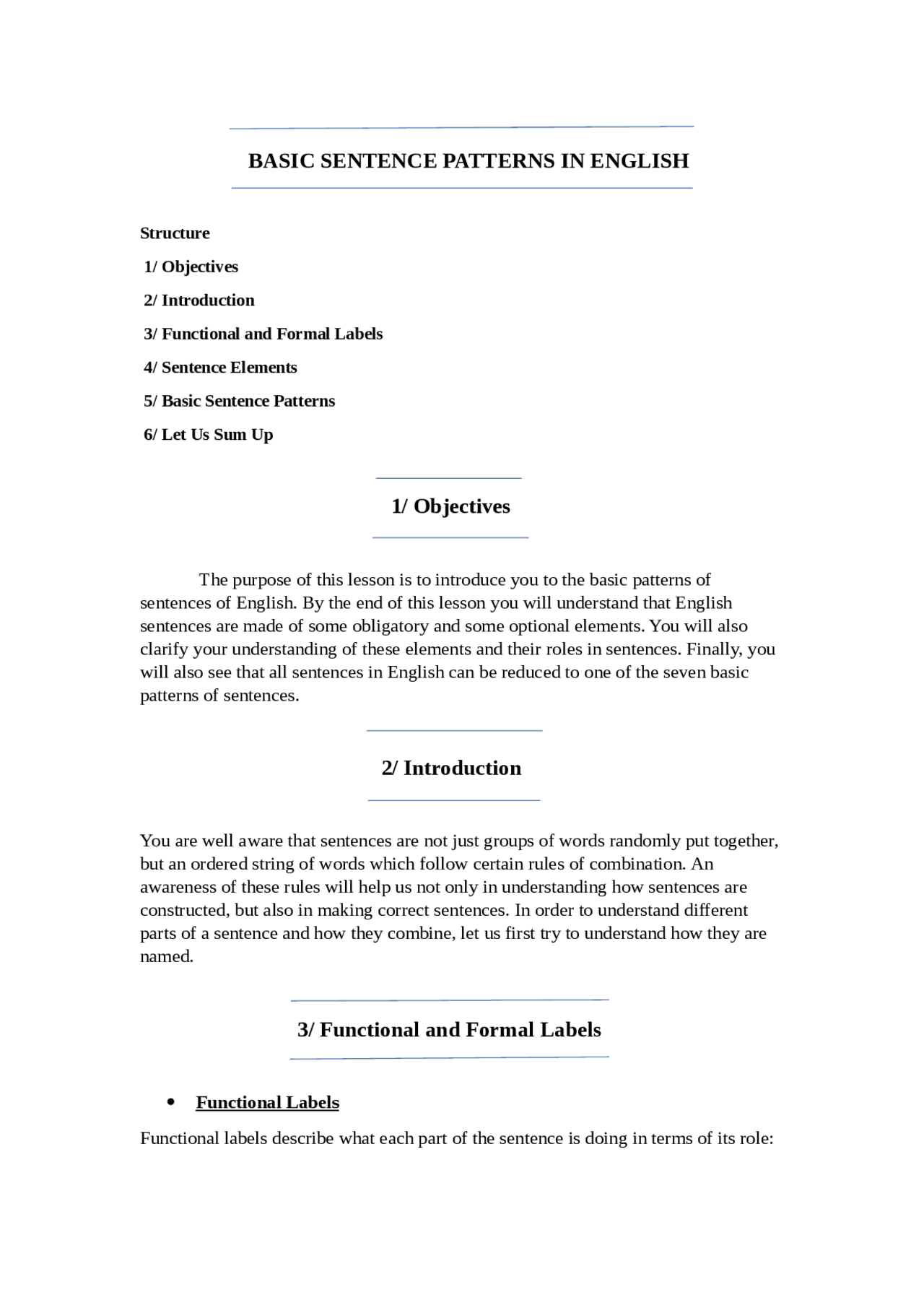 Mastering Basic Sentence Patterns in English: A Comprehensive Guide to ...