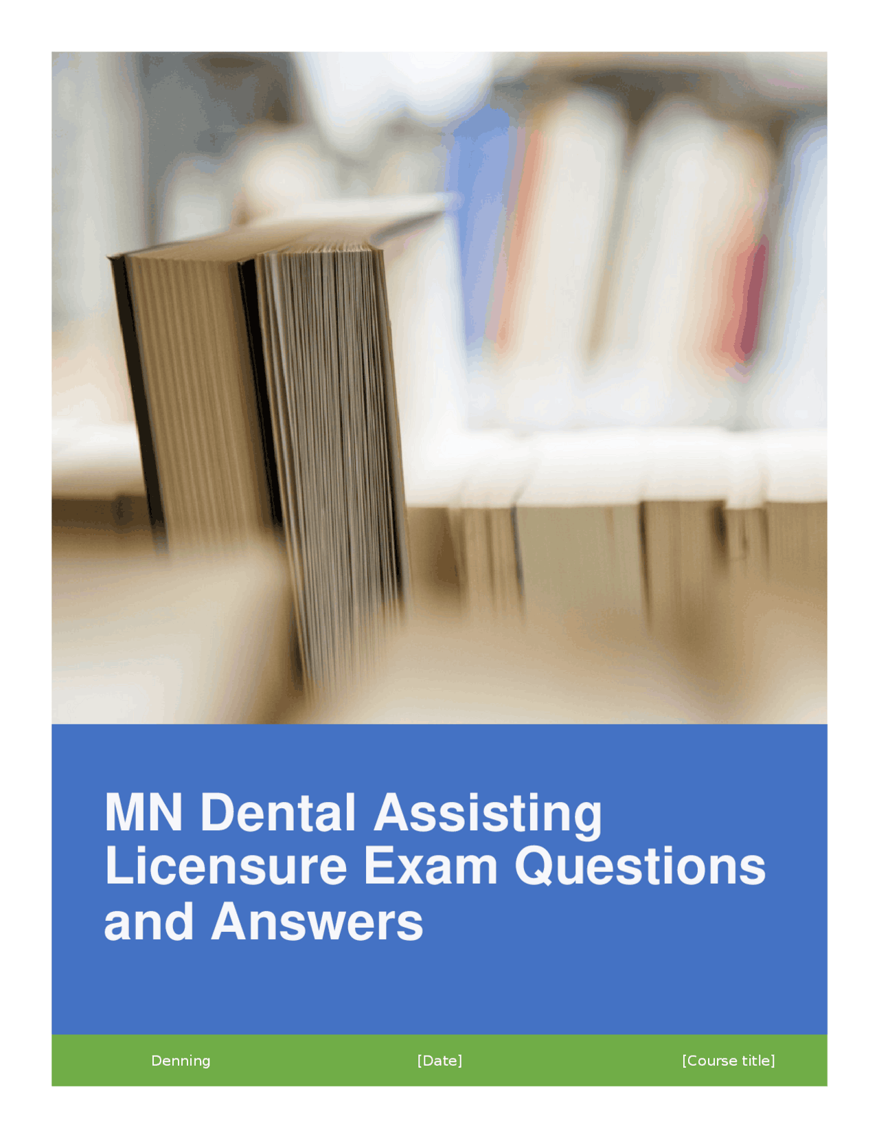 MN Dental Assisting Licensure Exam Questions and Answers | Exams ...