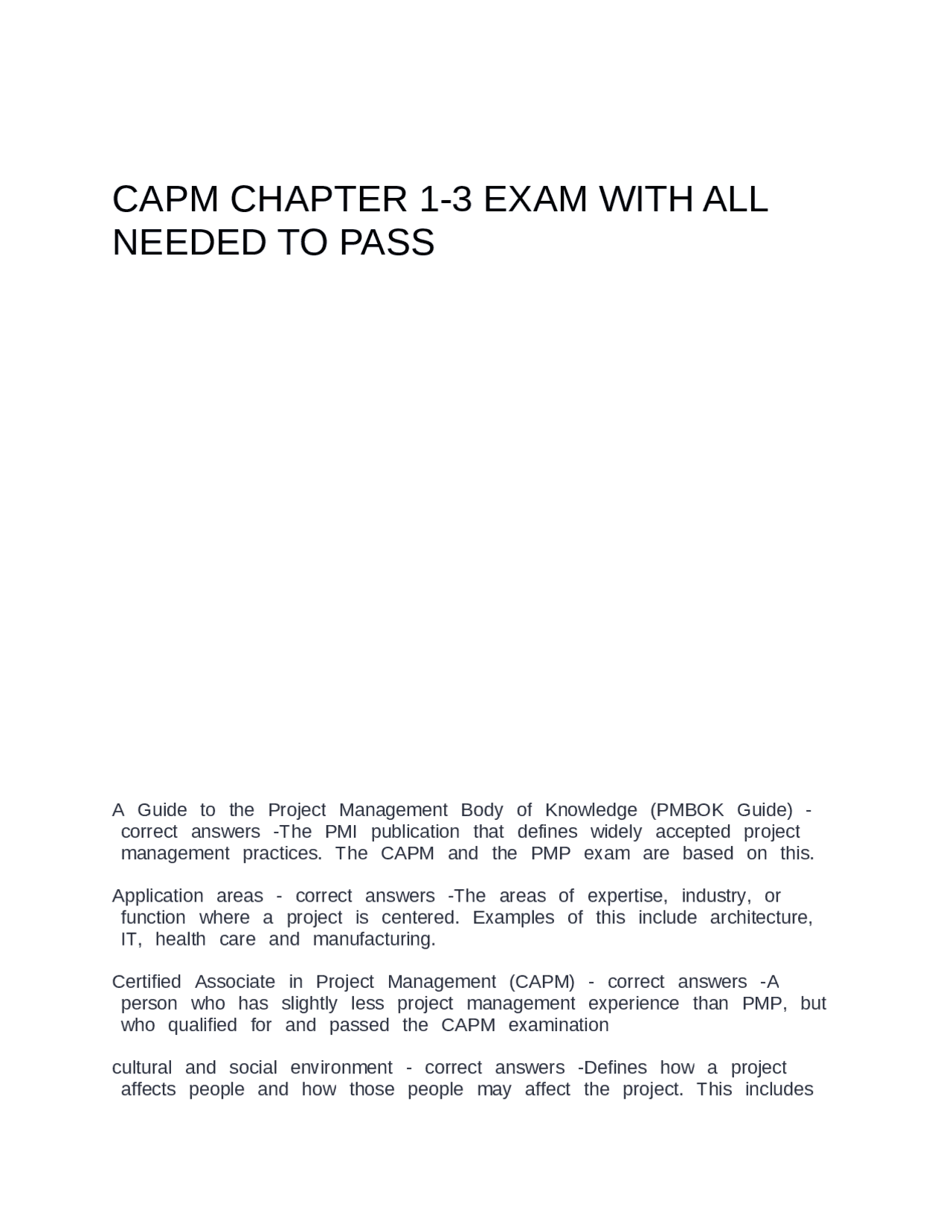 Project Management Glossary: Key Terms and Definitions for CAPM Exam ...