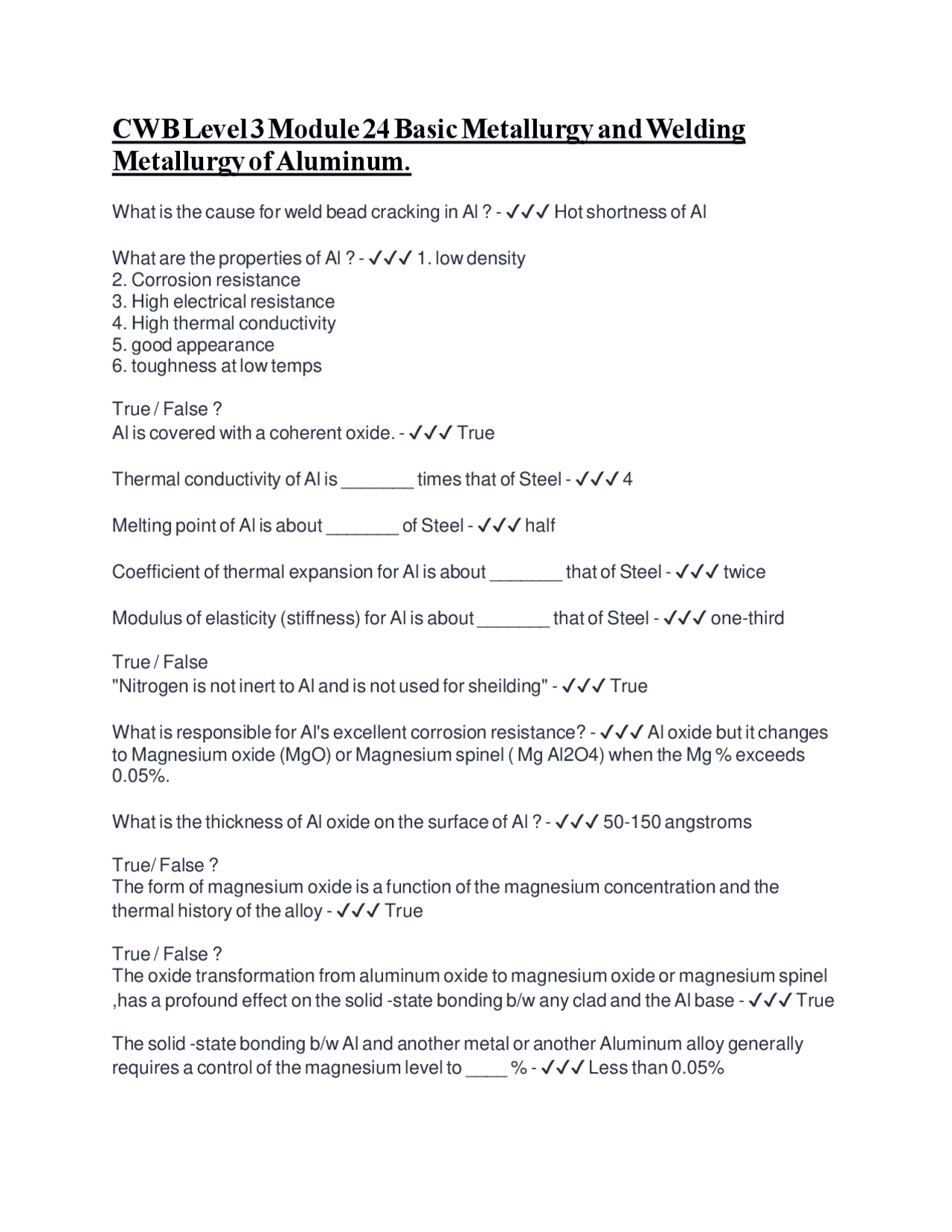 CWB Level 3 Module 24: Basic Metallurgy and Welding - Metallurgy of ...