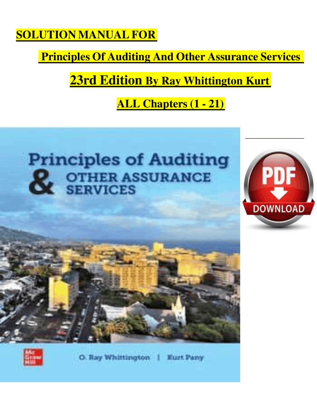 Solution manual for principles of auditing and other assurance services ...