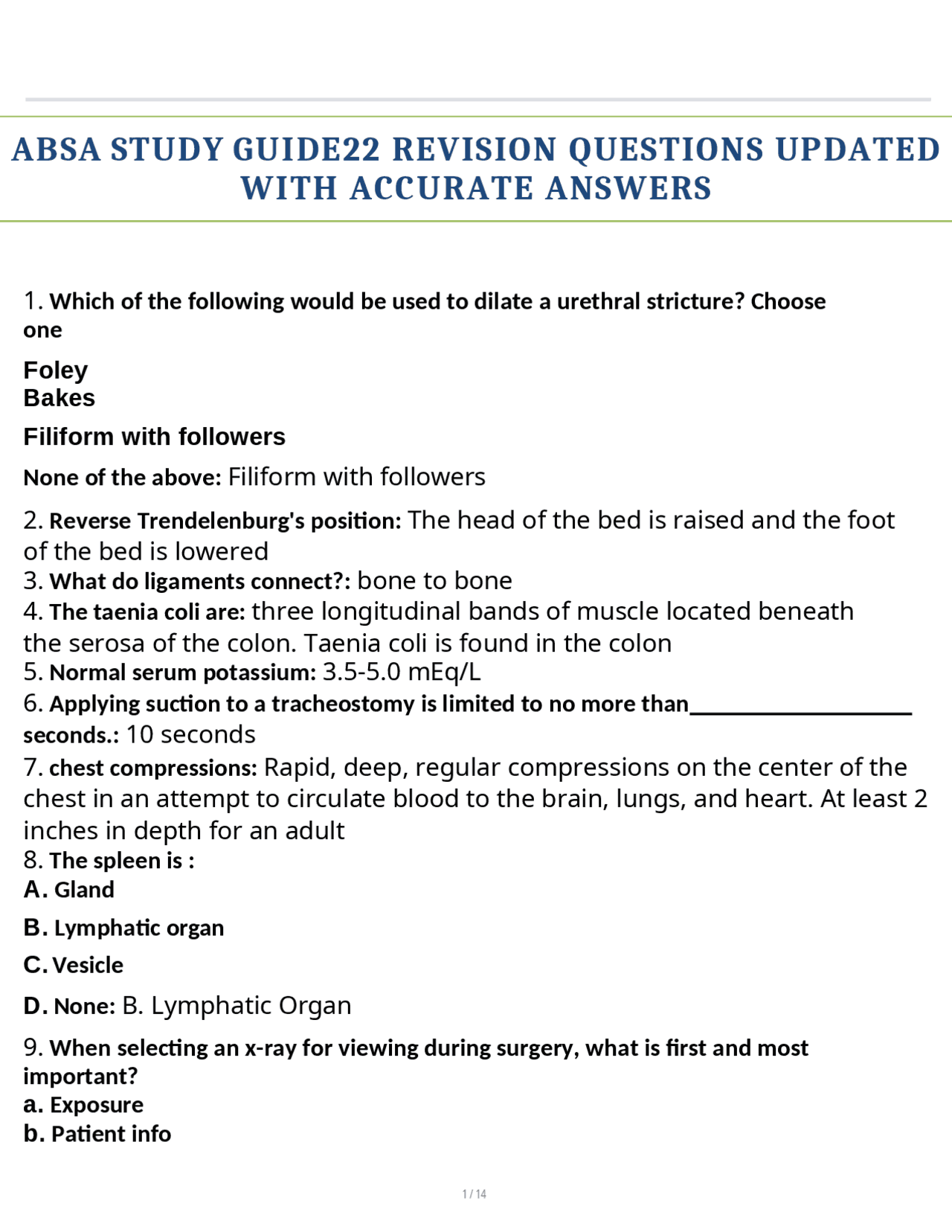 ABSA STUDY GUIDE22 REVISION QUESTIONS UPDATED WITH ACCURATE ANSWERS ...
