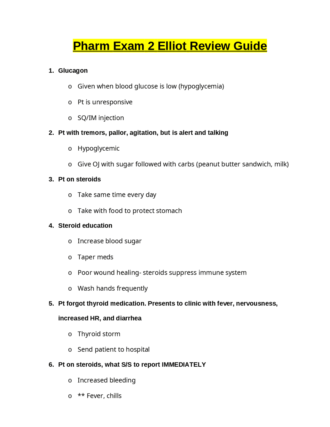 Pharmacology Exam Review Guide: Key Concepts and Medications | Study ...
