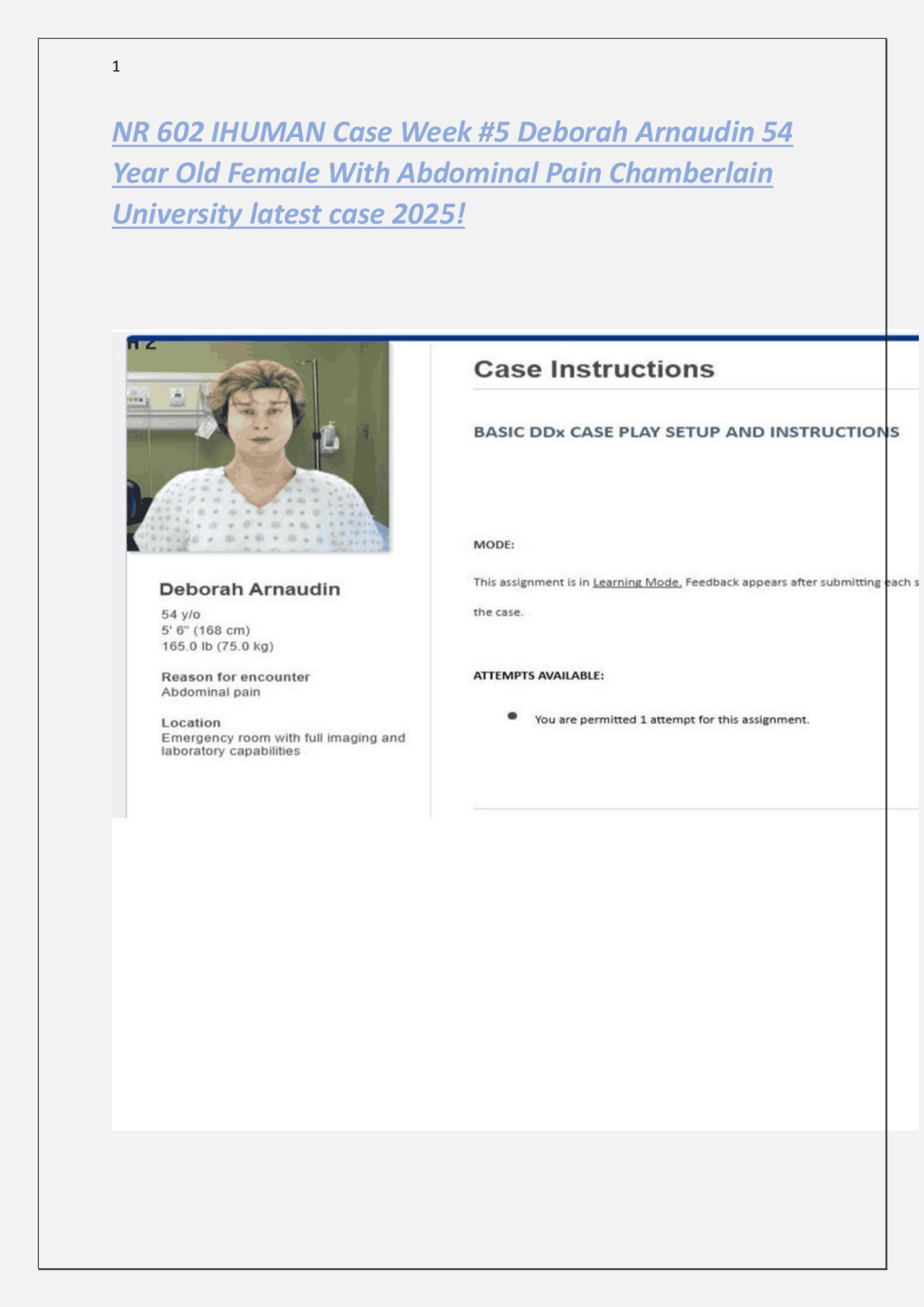 Abdominal Pain Case Study: A Comprehensive Guide for Medical Students ...