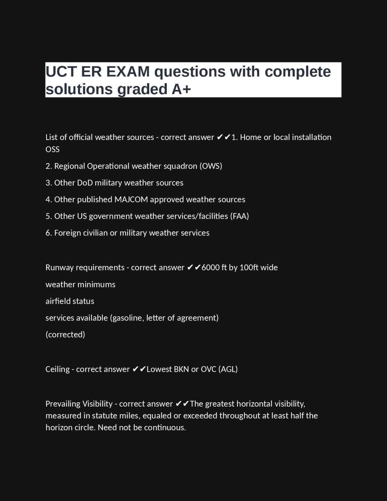 UCT ER EXAM questions with complete solutions graded A+-15.docx | Exams ...