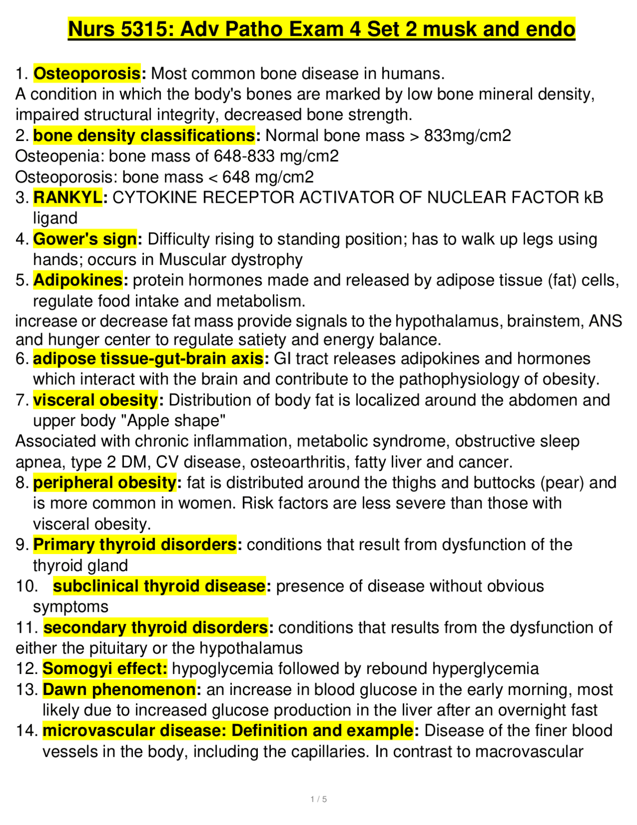 Newest nurs 5315 advanced pathophysiology final exam questions and ...