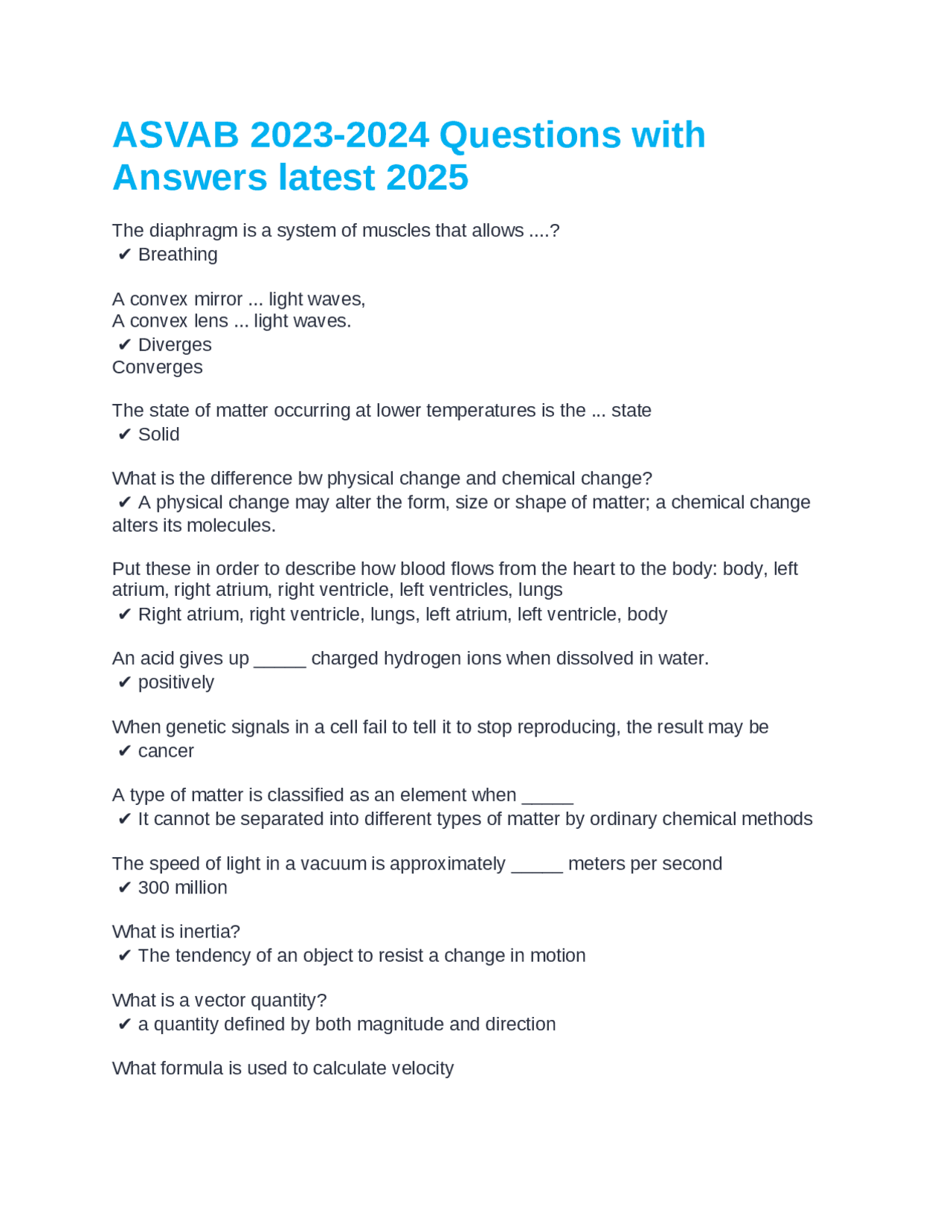 ASVAB 2023-2024 Questions and Answers: A Comprehensive Study Guide ...