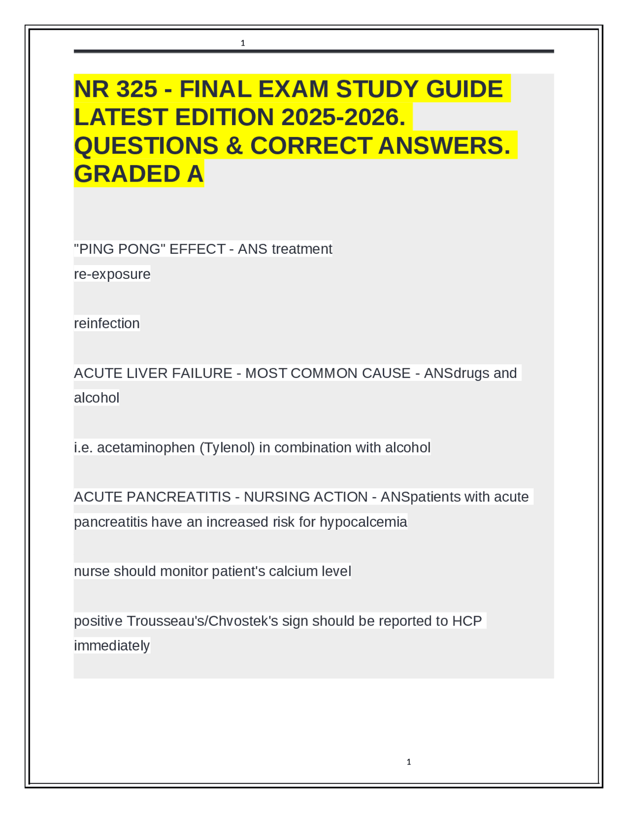 NR 325 - FINAL EXAM STUDY GUIDE LATEST EDITION 2025-2026. QUESTIONS ...