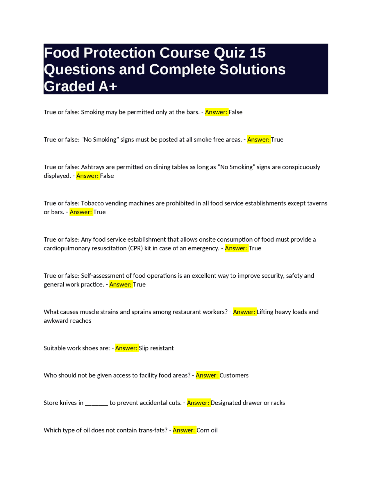 tobacco quiz questions and answers Hot Potato Tobacco- - Question # 5.