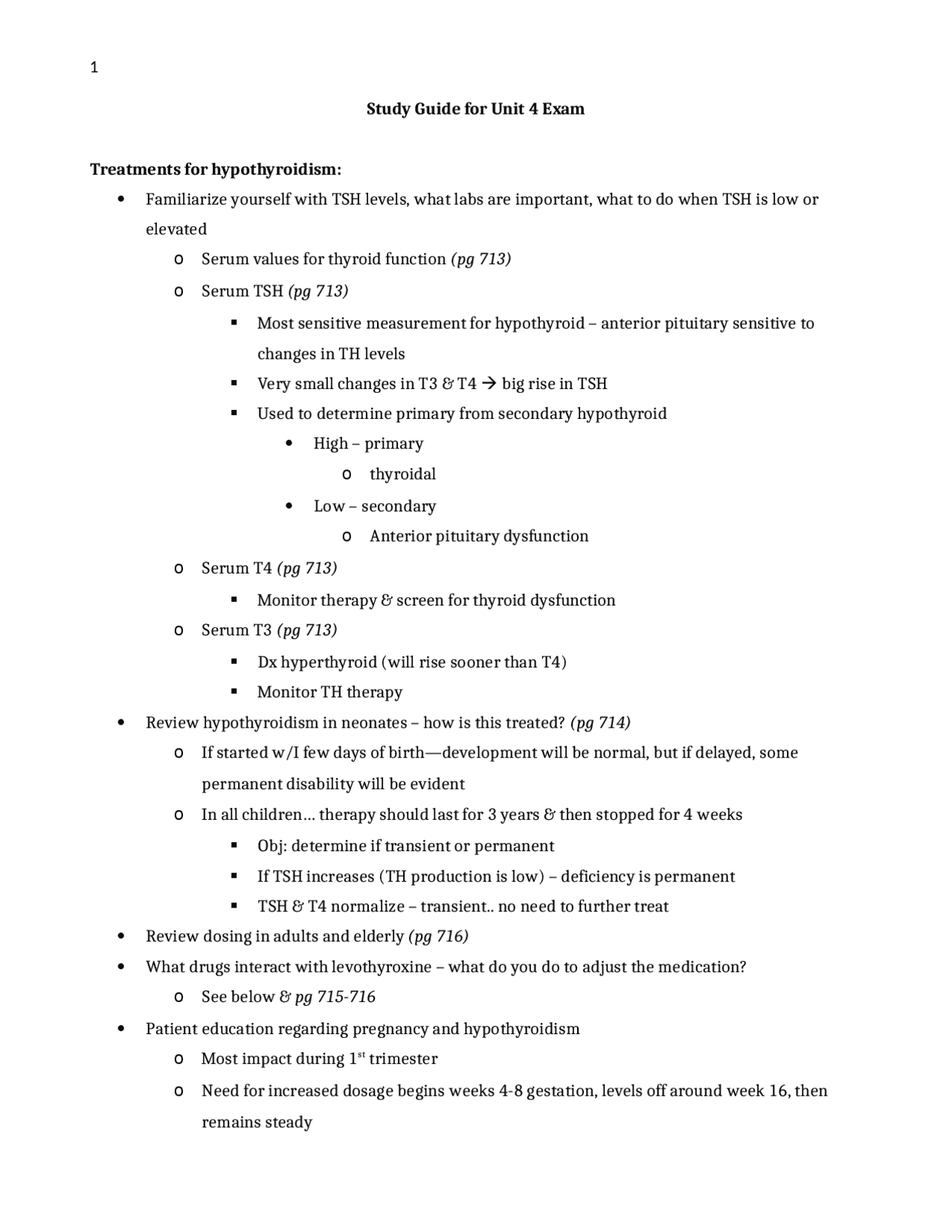NU 516 Study Guide for Unit 4 Exam 2025 | Study Guides, Projects ...