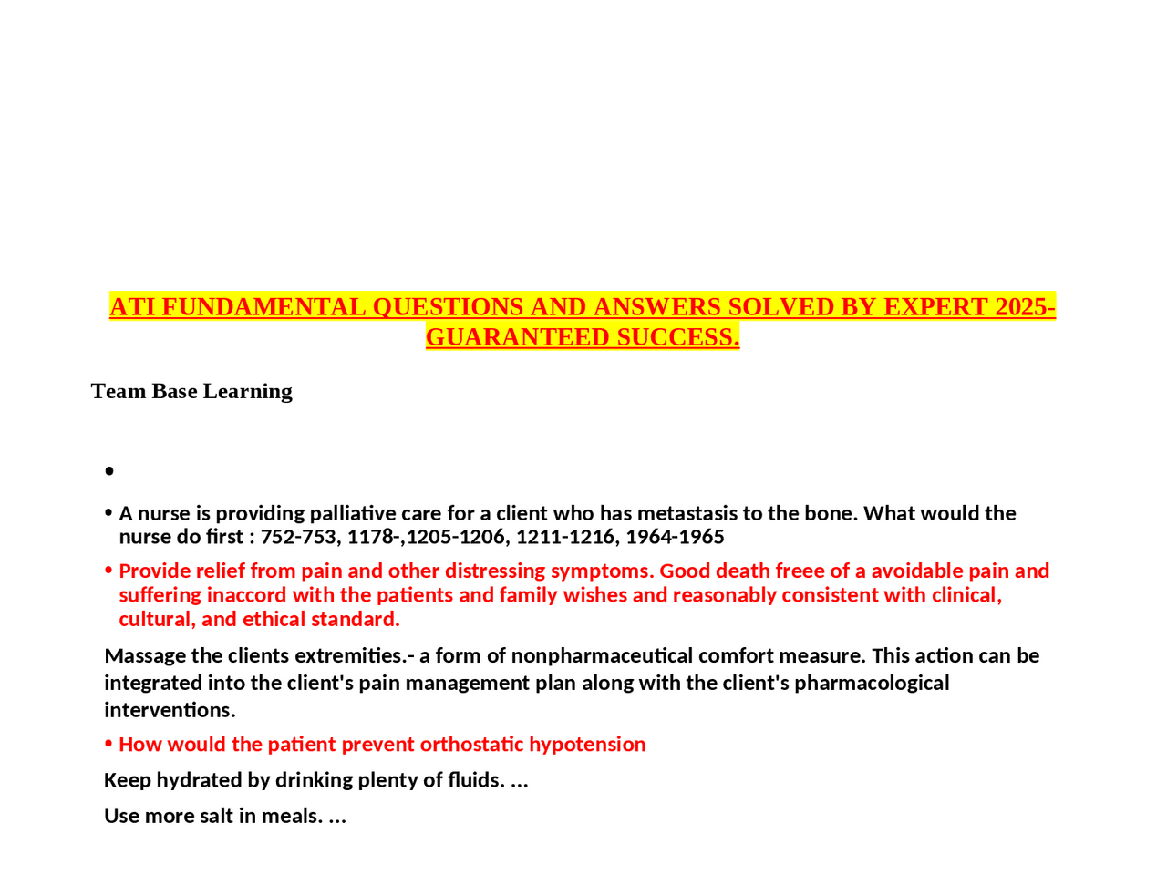 ATI FUNDAMENTAL QUESTIONS AND ANSWERS SOLVED BY EXPERT 2025-GUARANTEED ...