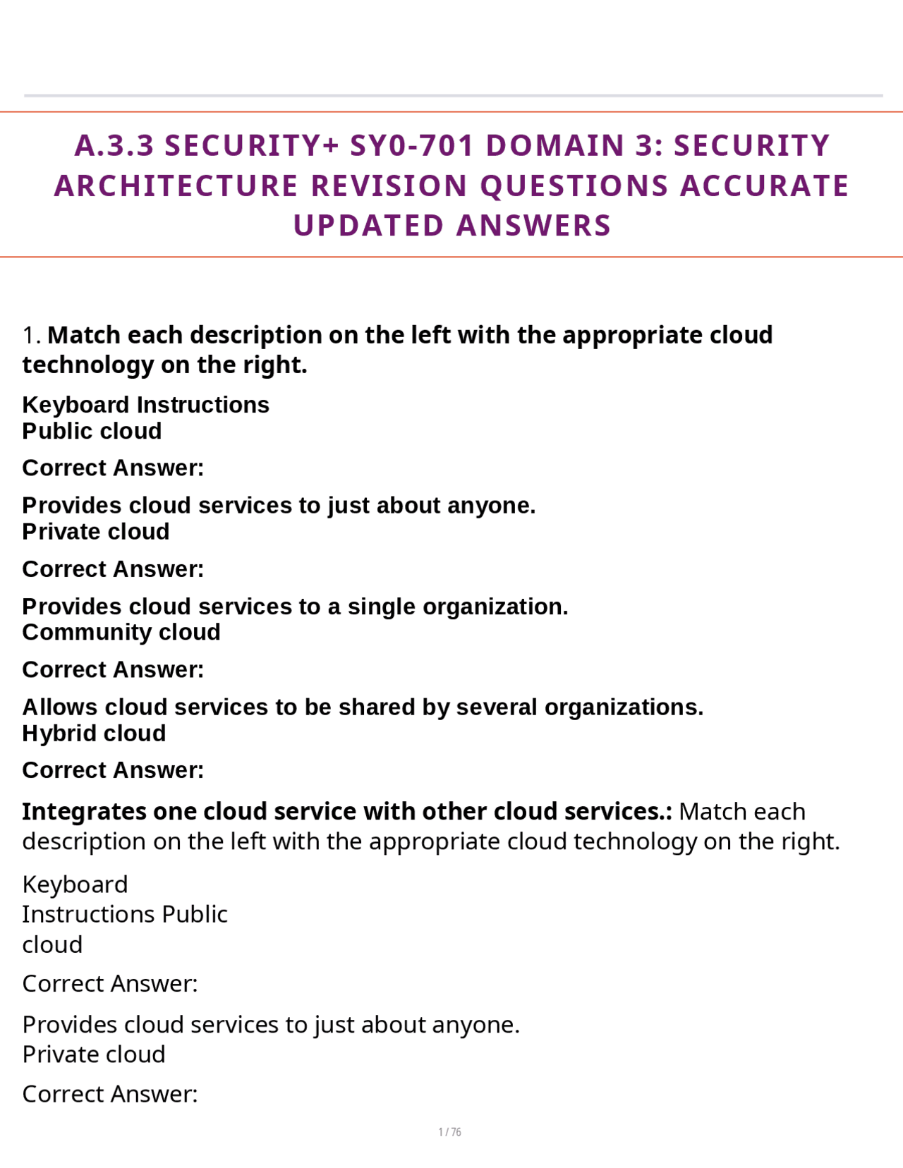 A.3.3 SECURITY+ SY0-701 DOMAIN 3: SECURITY ARCHITECTURE REVISION ...