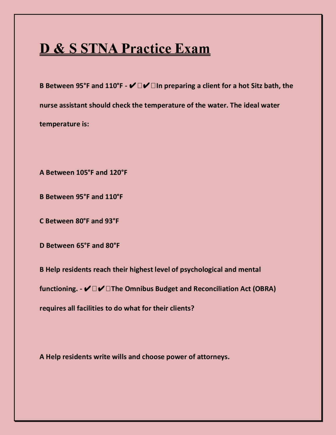 D & S STNA Practice High-Score Secrets Unlocked: Real Exam Questions ...