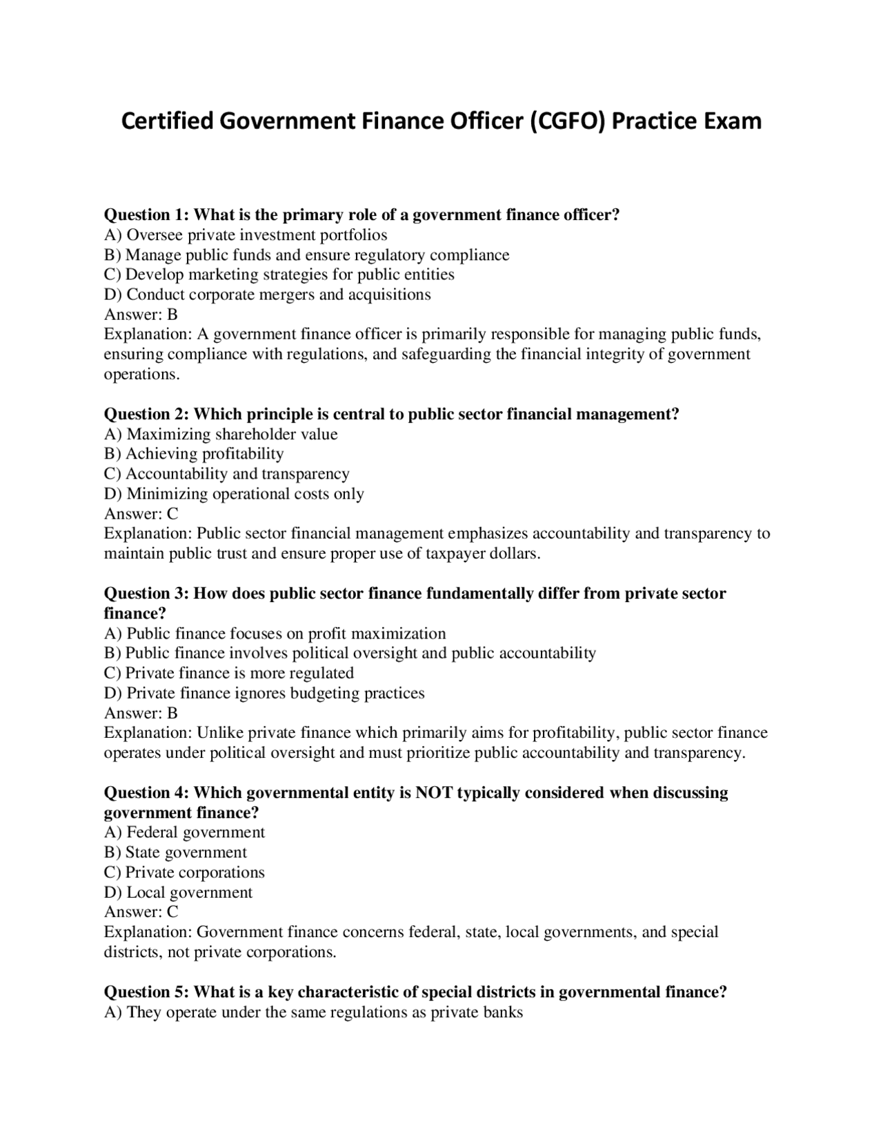 Certified Government Finance Officer (CGFO) Exam | Exams Technology ...
