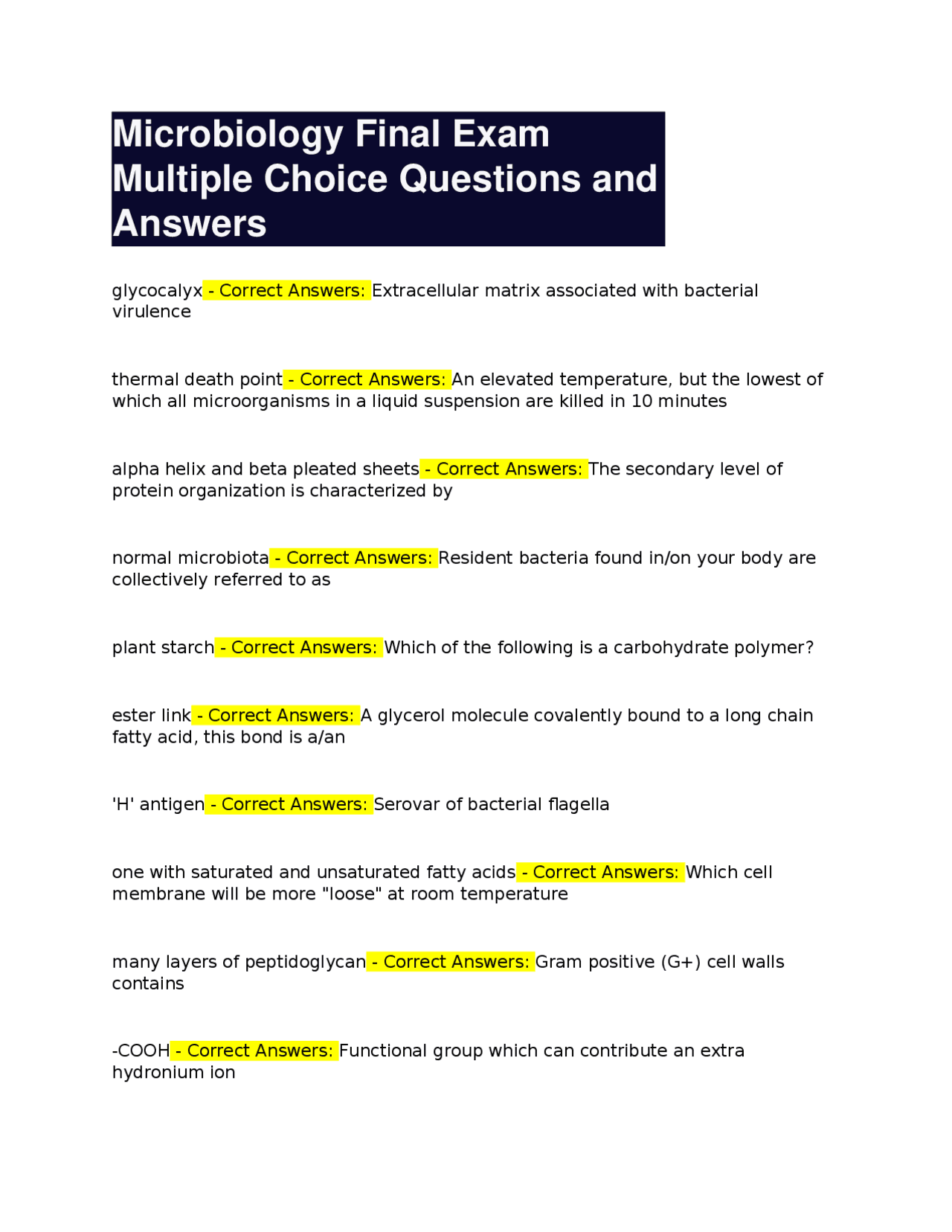 Microbiology Multiple Choice Questions and Answers: A Comprehensive Review | Exams Microbiology ...