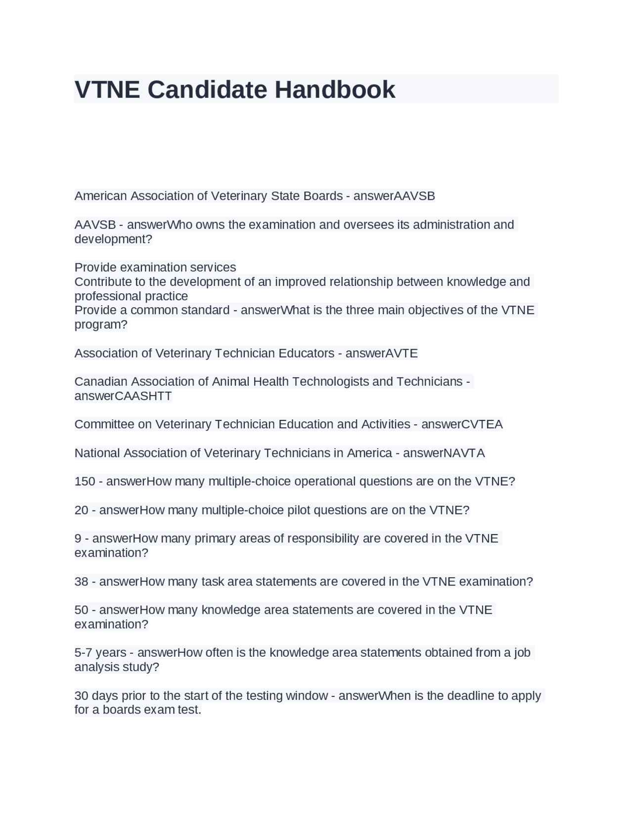 VTNE Examination: A Comprehensive Guide for Veterinary Technician ...