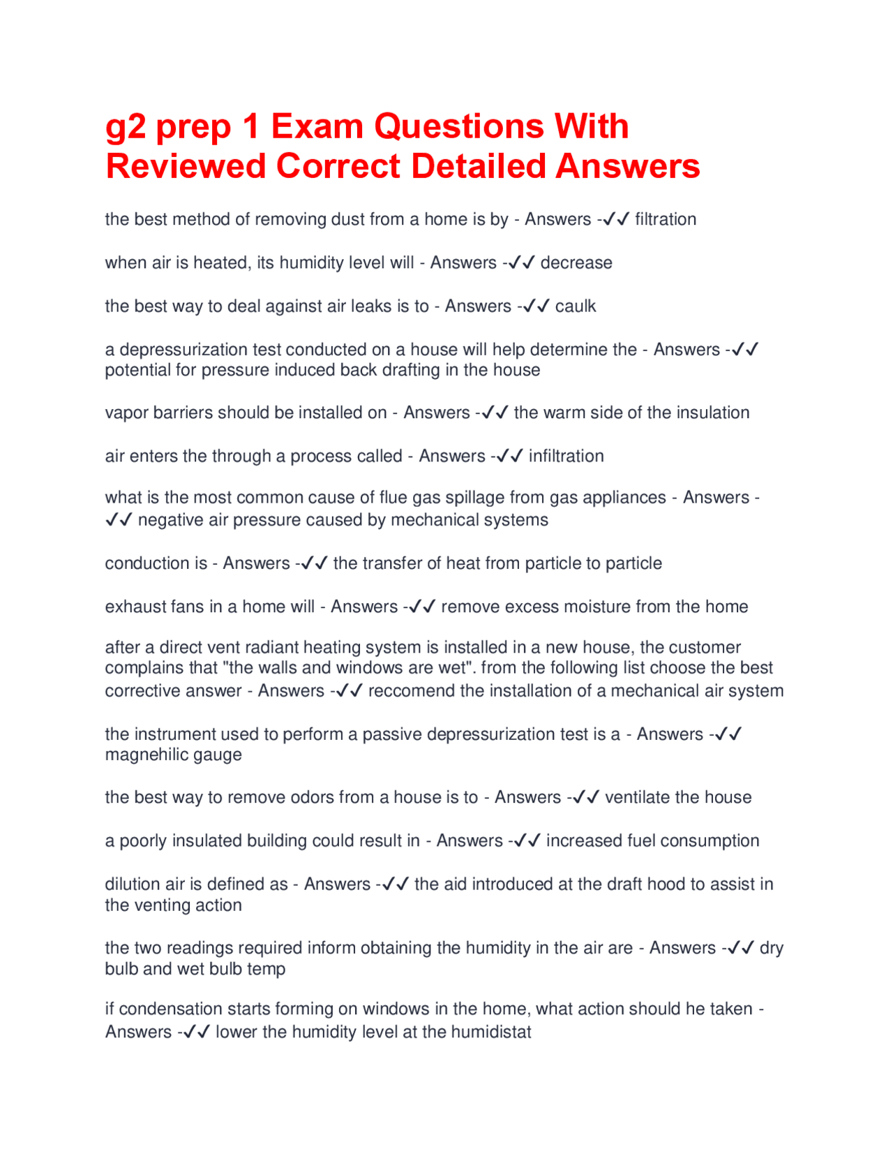 g2 prep 1 Exam Questions With Reviewed Correct Detailed Answers | Exams ...