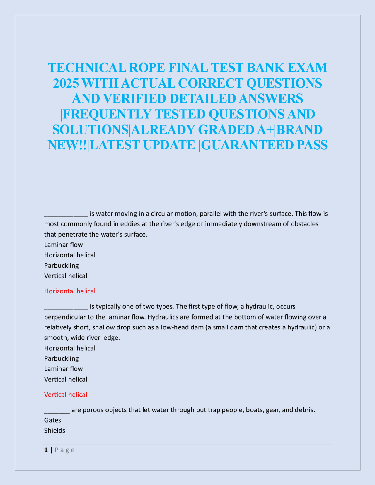 Interview Rope Test TECHNICAL ROPE FINAL TEST BANK EXAM 2025 | Exams Managerial Economics ...