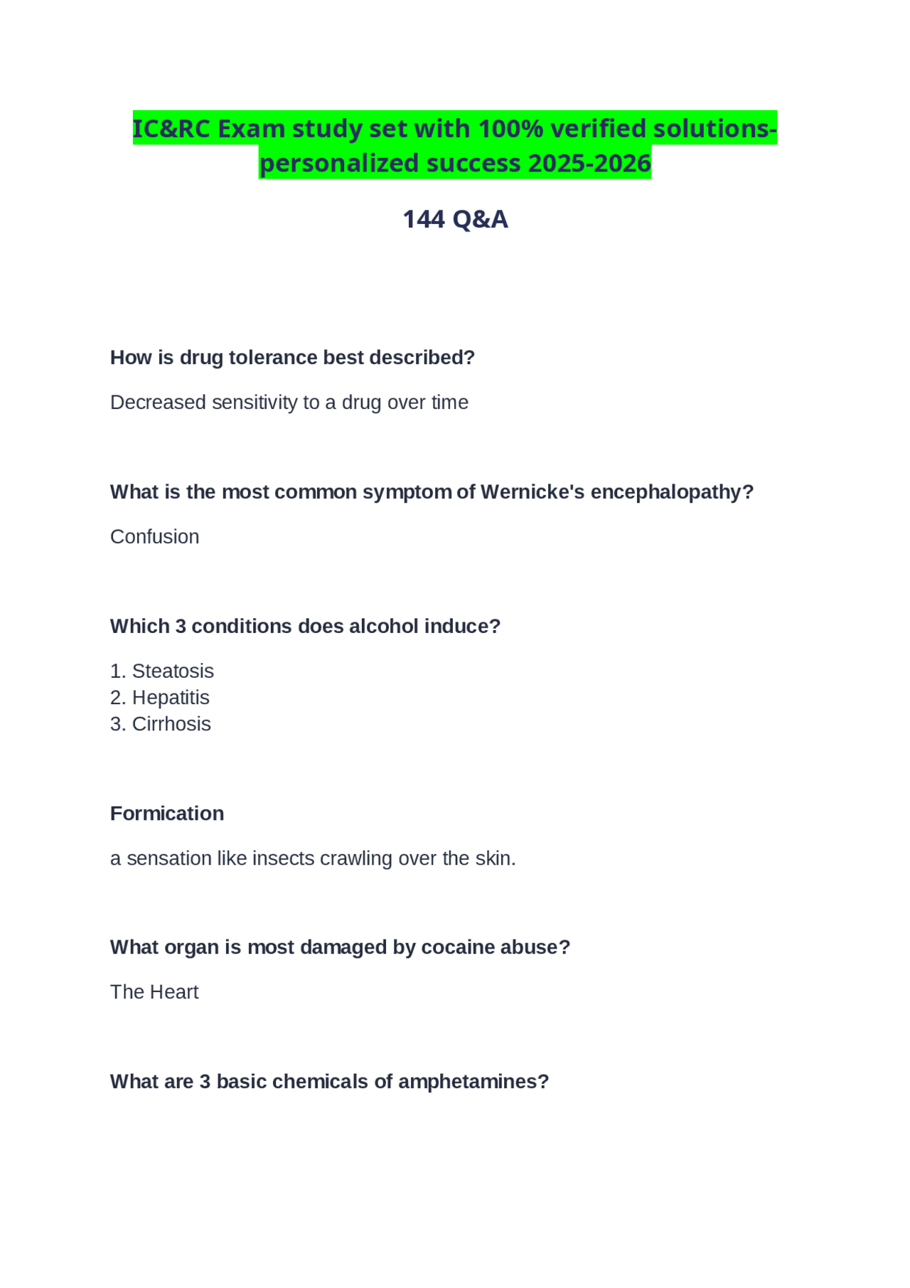 IC&RC Exam study set with 100% verified solutions-personalized success ...