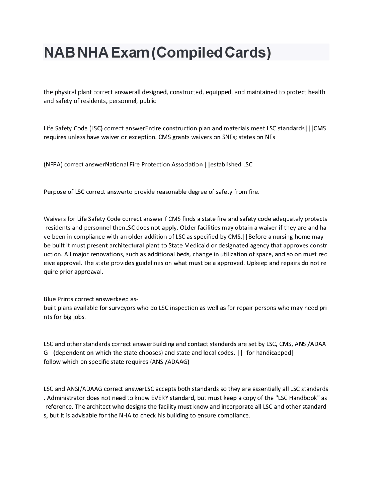 Nab Comprehension NAB LATEST EXAM 3 COMPLETE ACTUAL EXAM WITH 400 REAL QUESTIONS AND ...