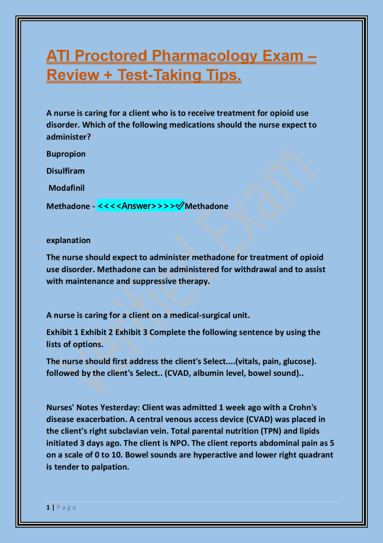ATI Proctored Pharmacology Exam – Review + Test-Taking Tips. | Exams ...