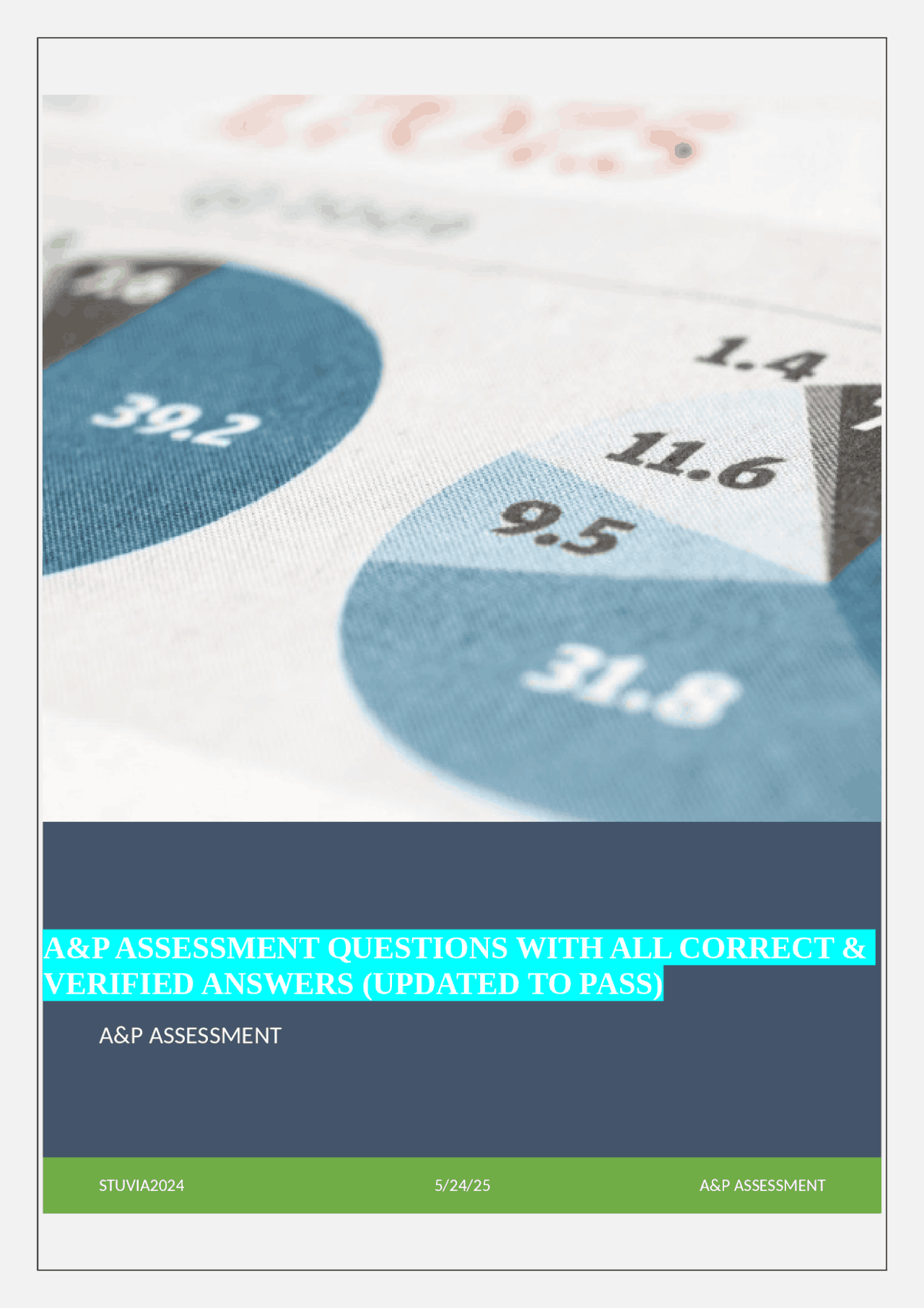 A&P ASSESSMENT QUESTIONS WITH ALL CORRECT & VERIFIED ANSWERS (UPDATED ...