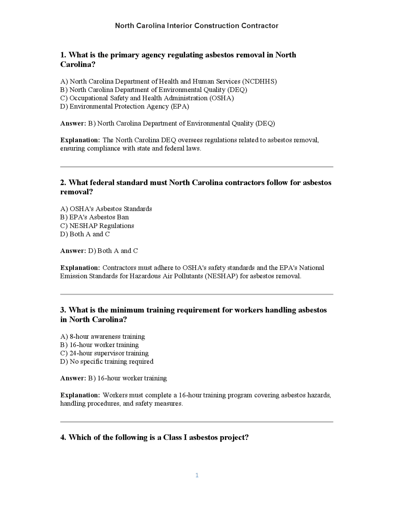 North Carolina Interior Construction Contractor | Exams Technology ...