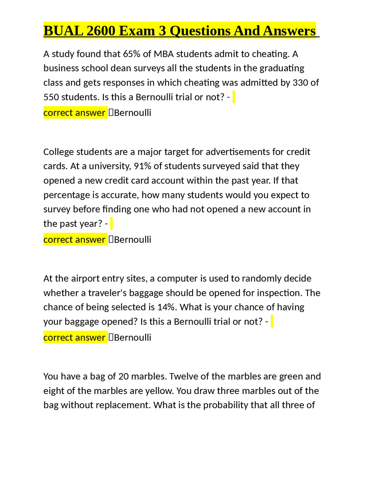 Probability and Statistics Exam Questions with Solutions | Exams ...