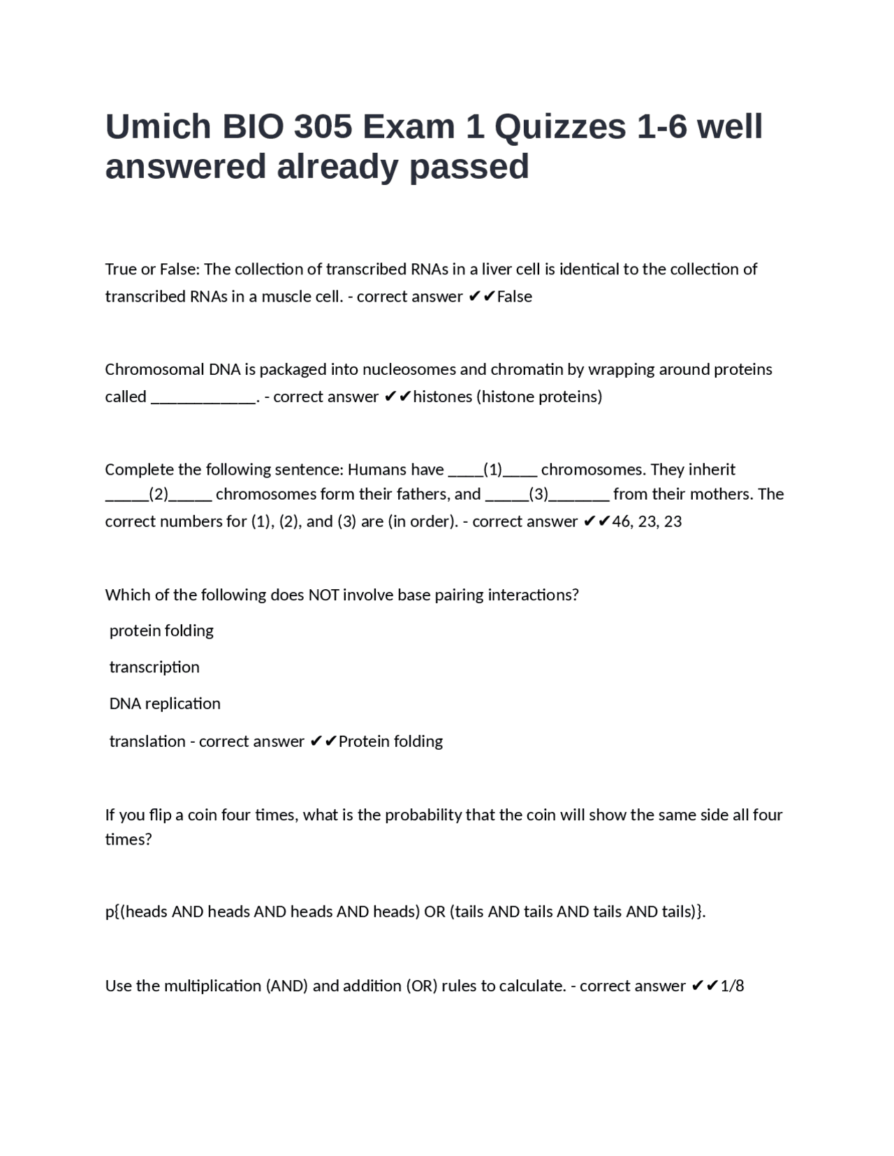 Umich BIO 305 Exam 1 Quizzes 1-6 well answered already passed-11.docx ...