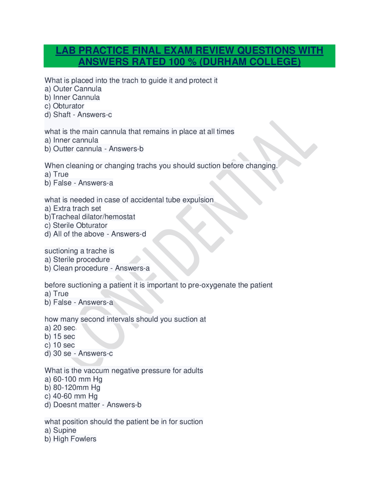 LAB PRACTICE FINAL EXAM REVIEW QUESTIONS WITH ANSWERS RATED 100 % ...
