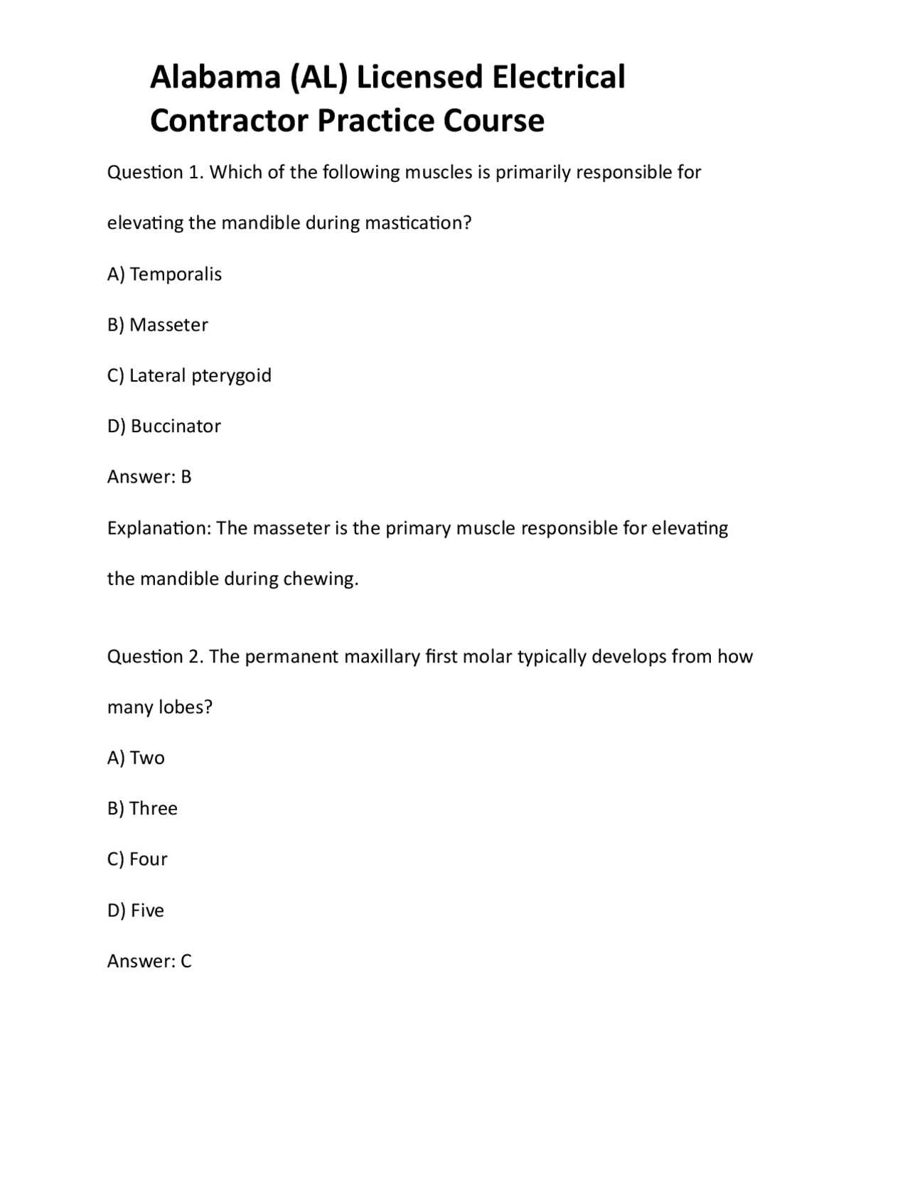 Alabama (AL) Licensed Electrical Contractor Practice Course | Exams ...