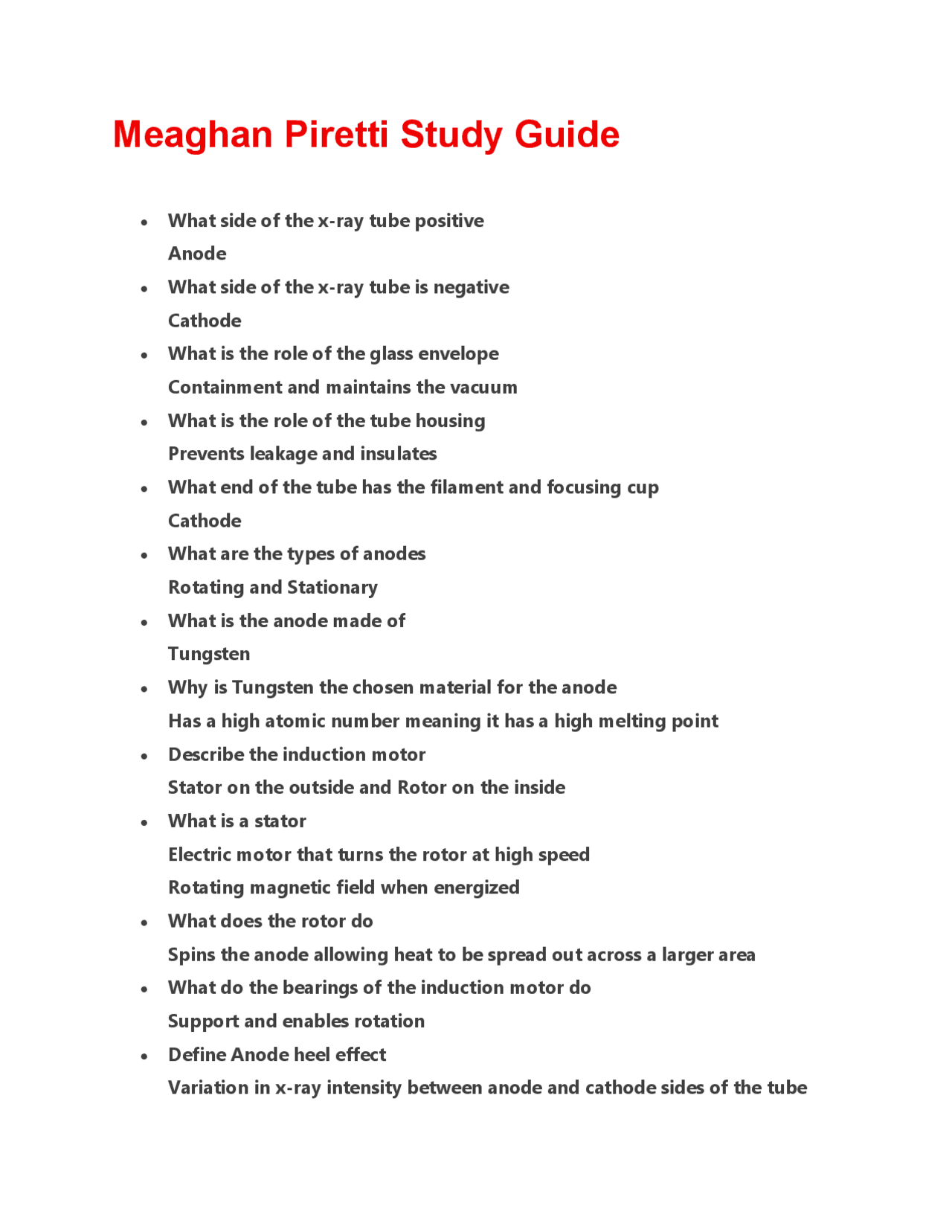 Meaghan Piretti Study Guide Questions And Answers With Complete ...