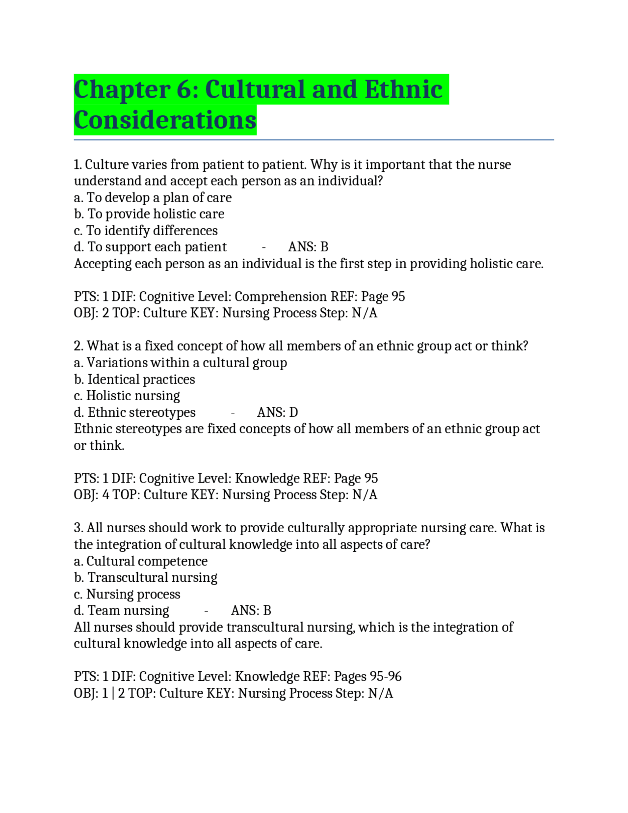 Chapter 6: Cultural and Ethnic Considerations | Exams Public Health ...