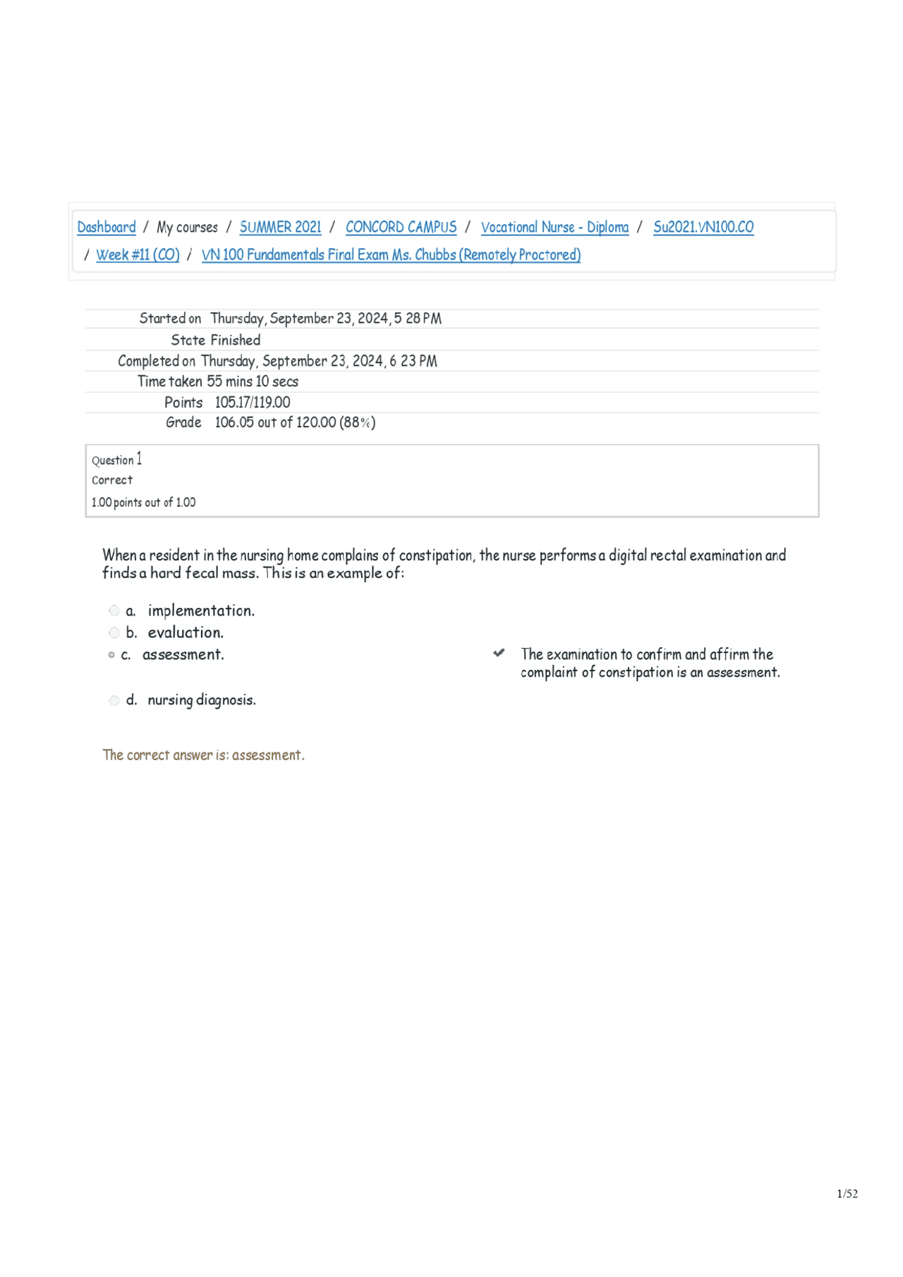 VN 100 Fundamentals Final Exam week 11 Questions And Answers Latest ...