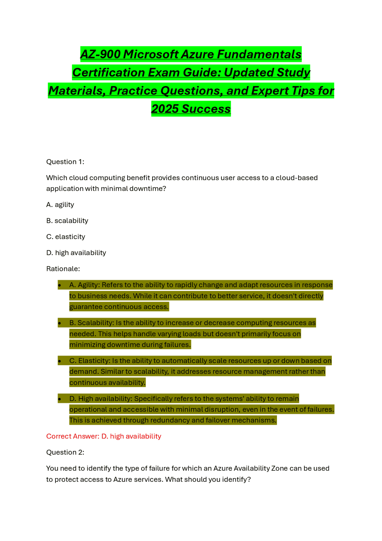 AZ-900 Microsoft Azure Fundamentals Certification Exam Guide: Updated ...