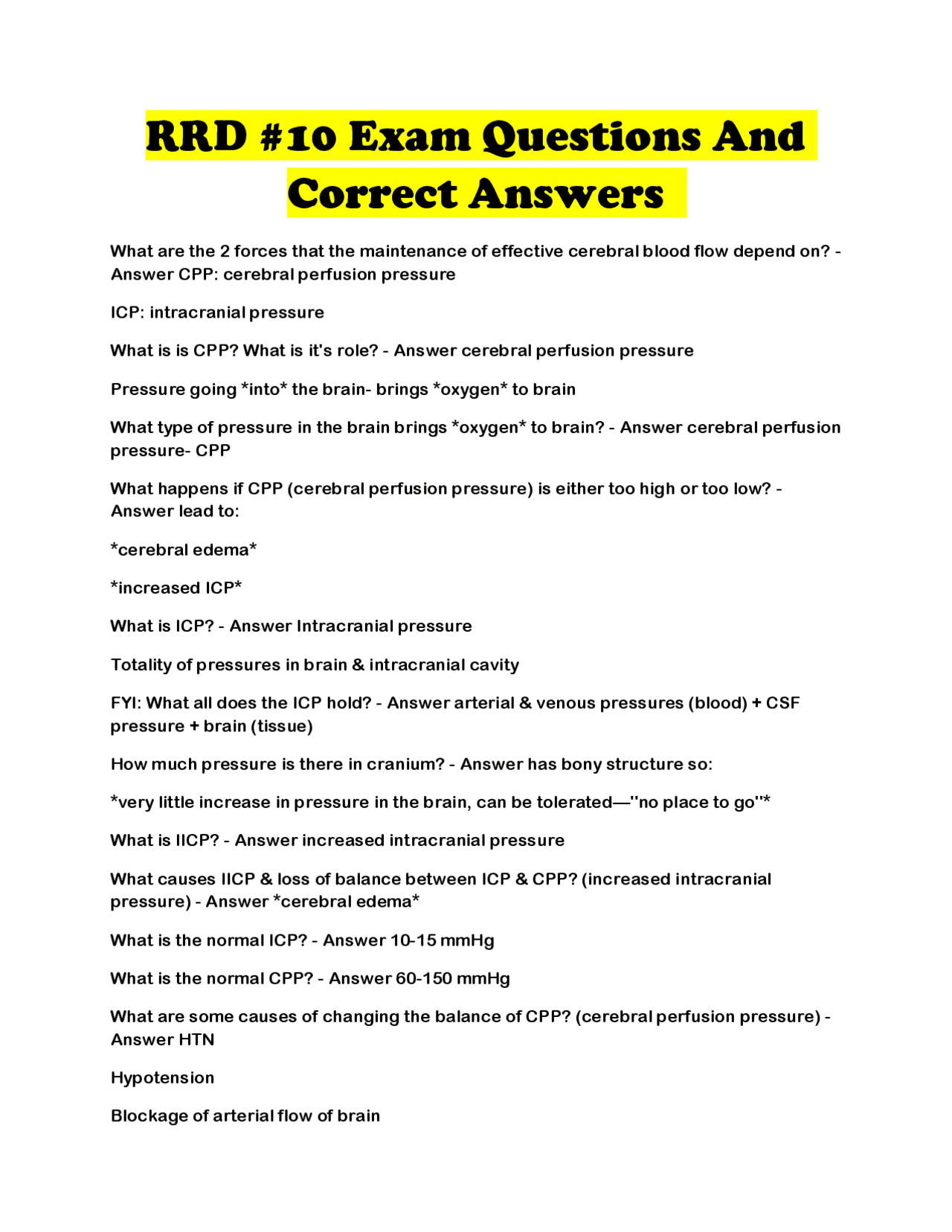 RRD #10 Exam Questions And Correct Answers | Exams Advanced Education ...
