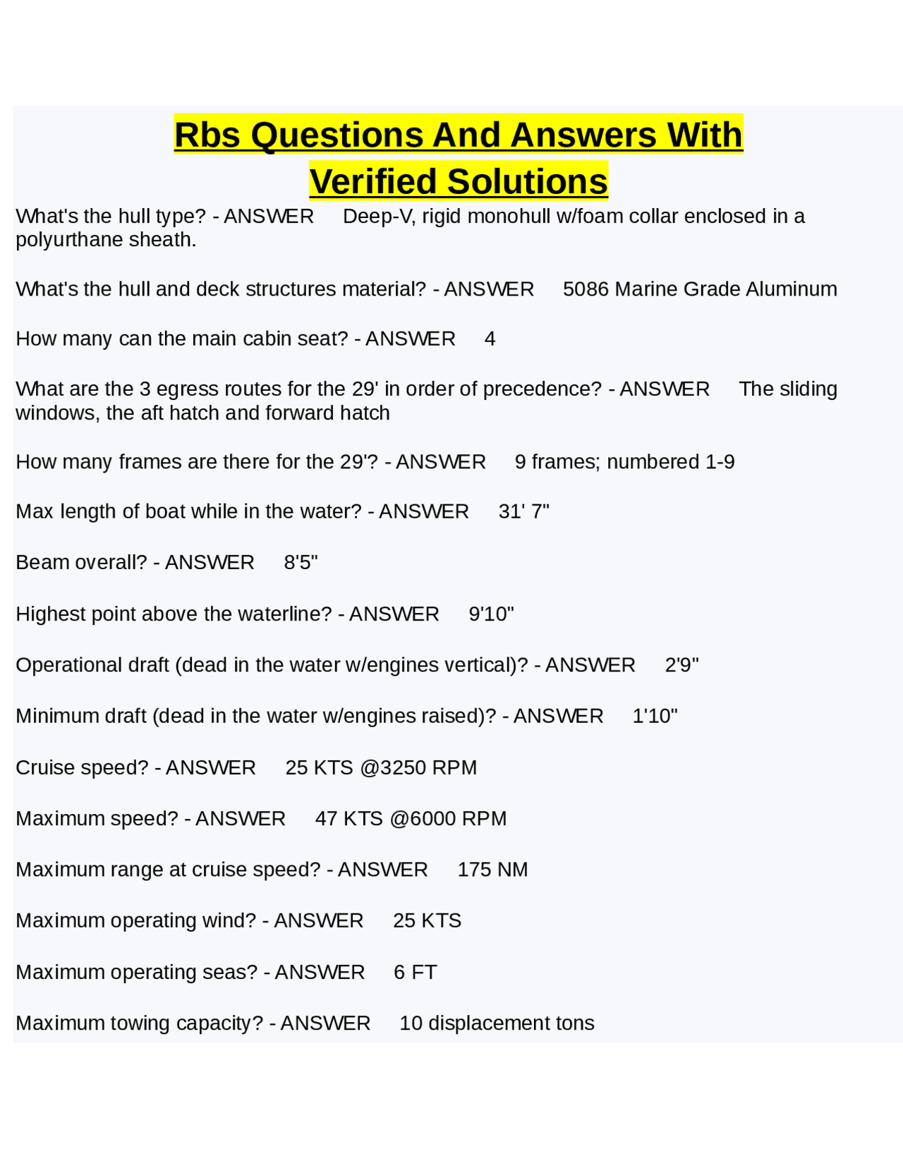 Rbs Questions And Answers With Verified Solutions | Exams Health ...