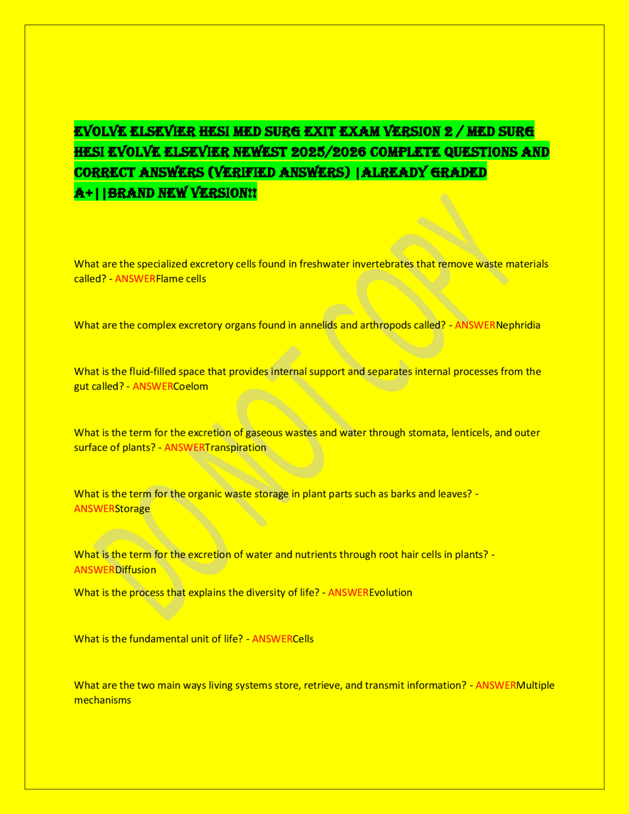 Evolve elsevier hesi med surg exit exam version med surg hesi evolve
