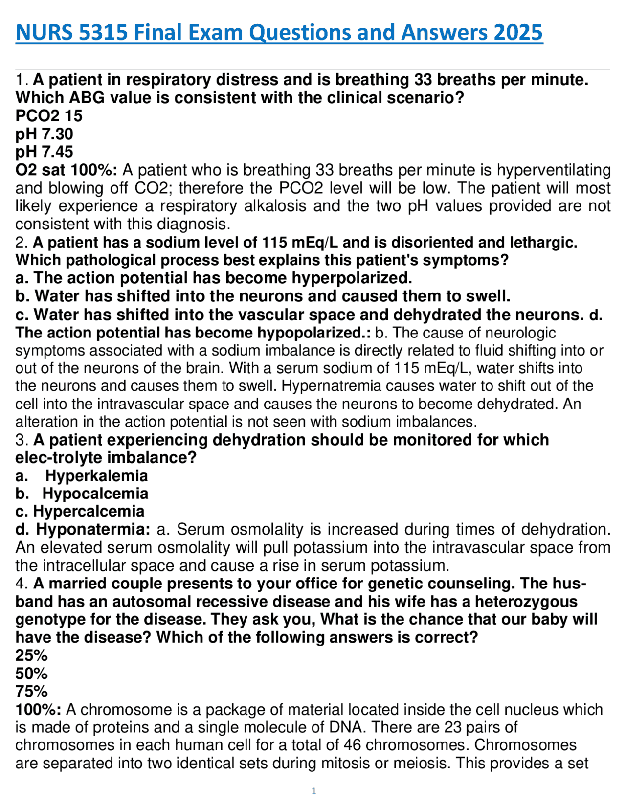 NURS 5315 Final Exam Questions and Answers Latest Updated. | Exams ...