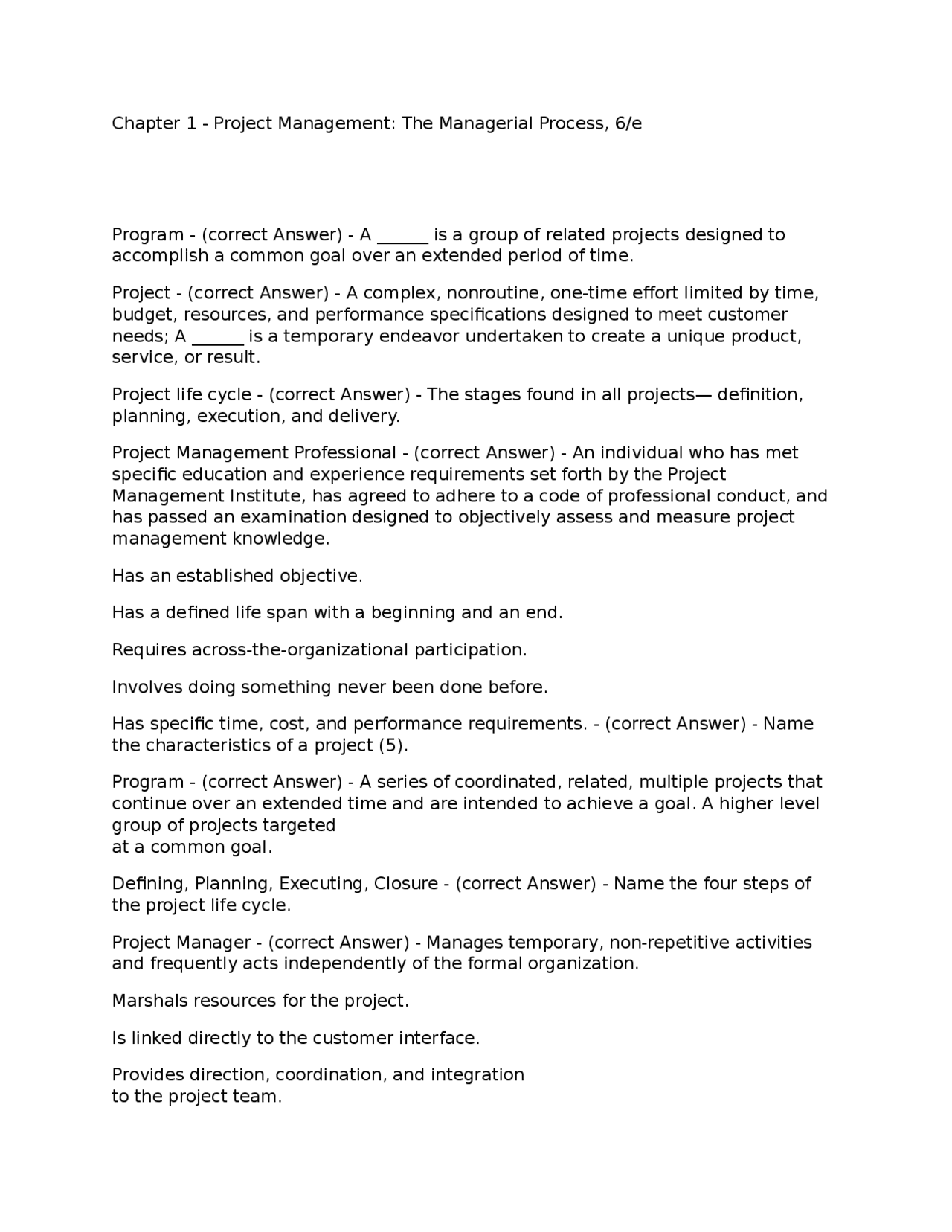 Project Management Fundamentals: Key Concepts and Processes | Exams ...