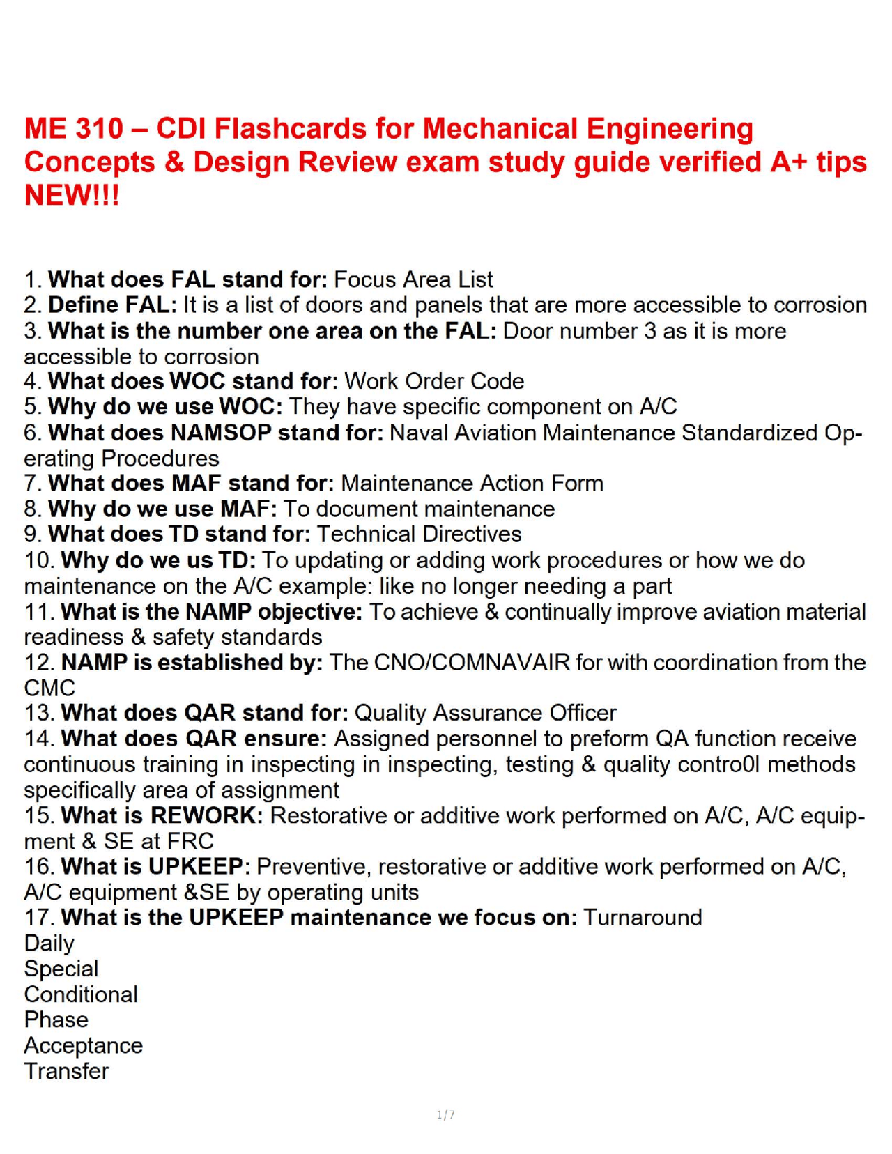 ME 310 – CDI Flashcards for Mechanical Engineering Concepts & Design ...