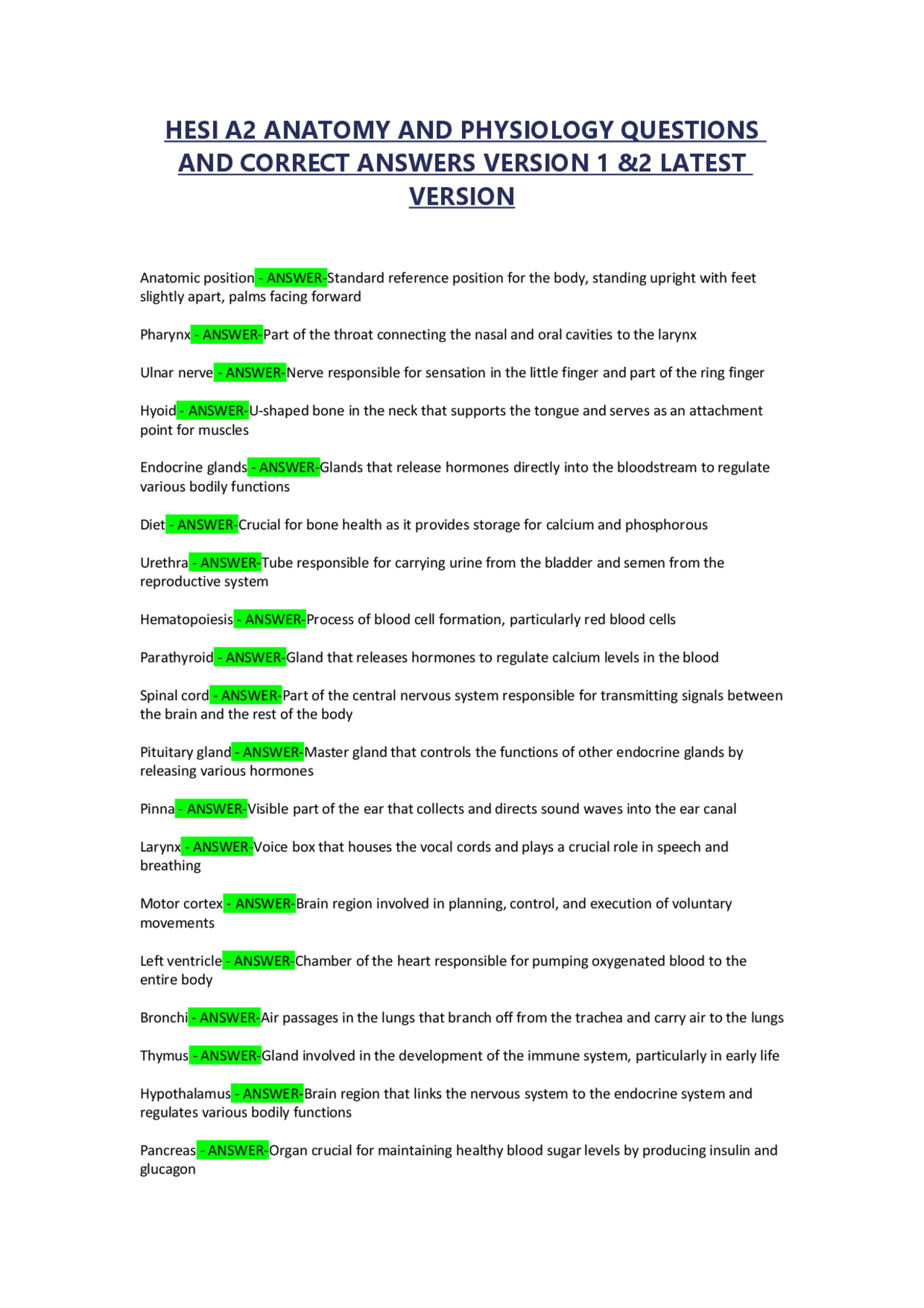 Axiology Questions Anatomy and Physiology Q&A: Exam Preparation Resource | Exams Biology ...