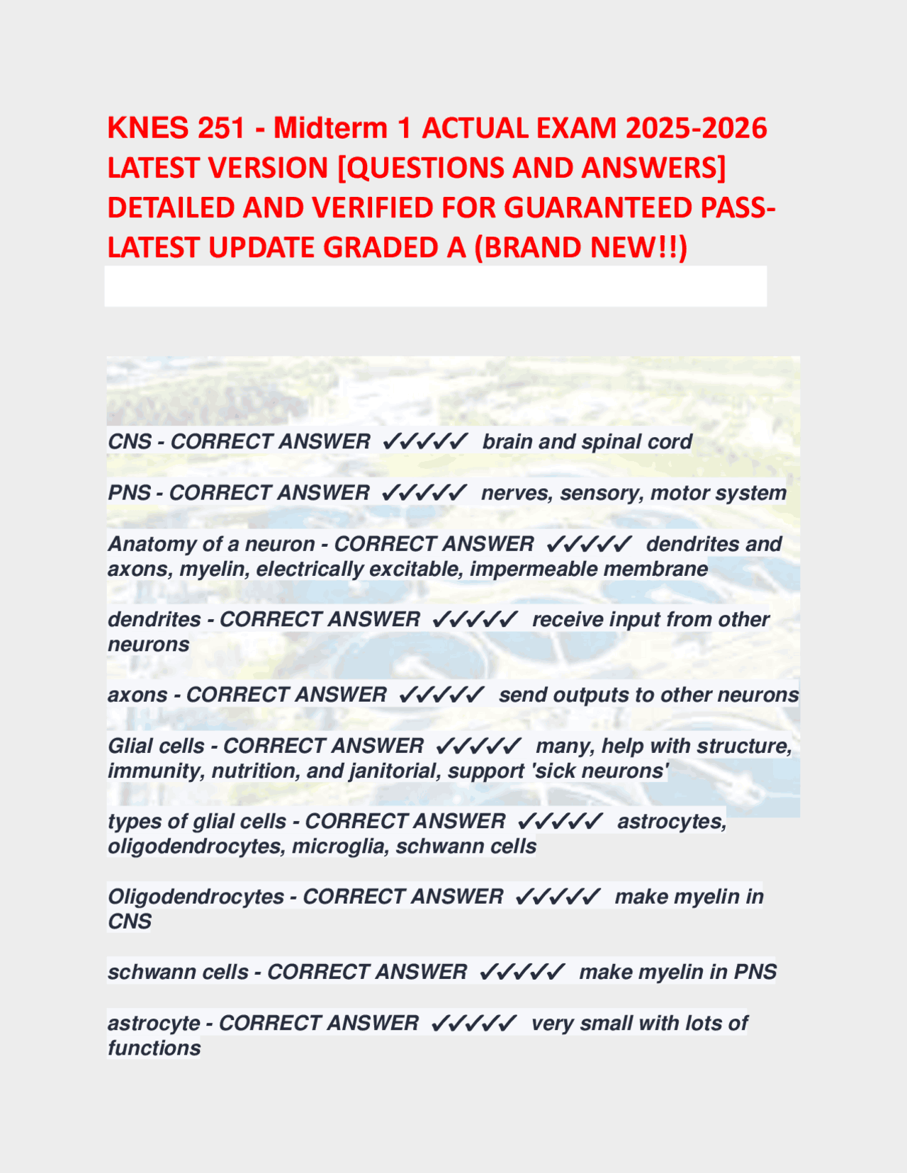 KNES 251 - Midterm 1 ACTUAL EXAM 2025-2026 LATEST VERSION [QUESTIONS ...