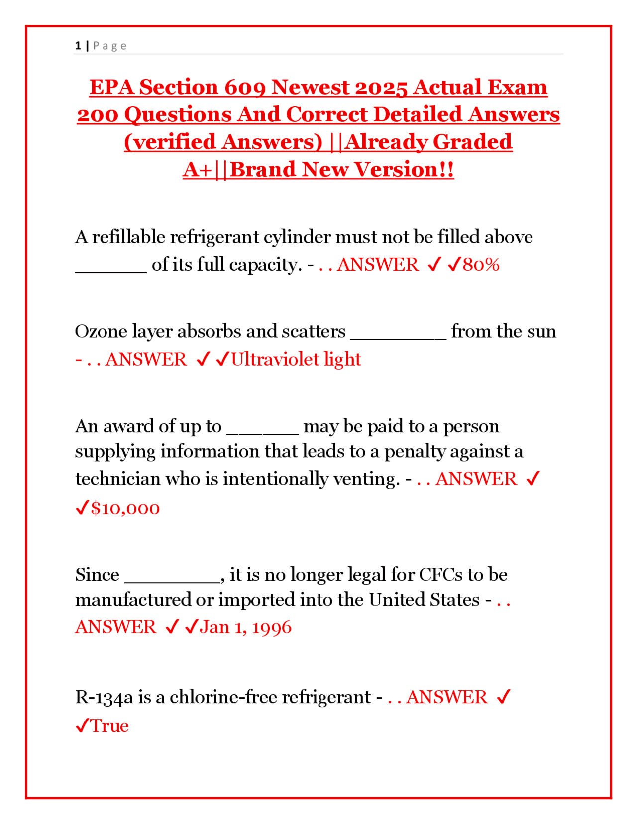EPA 608 Certification Practice Test 2025: 200 Actual Exam Questions ...